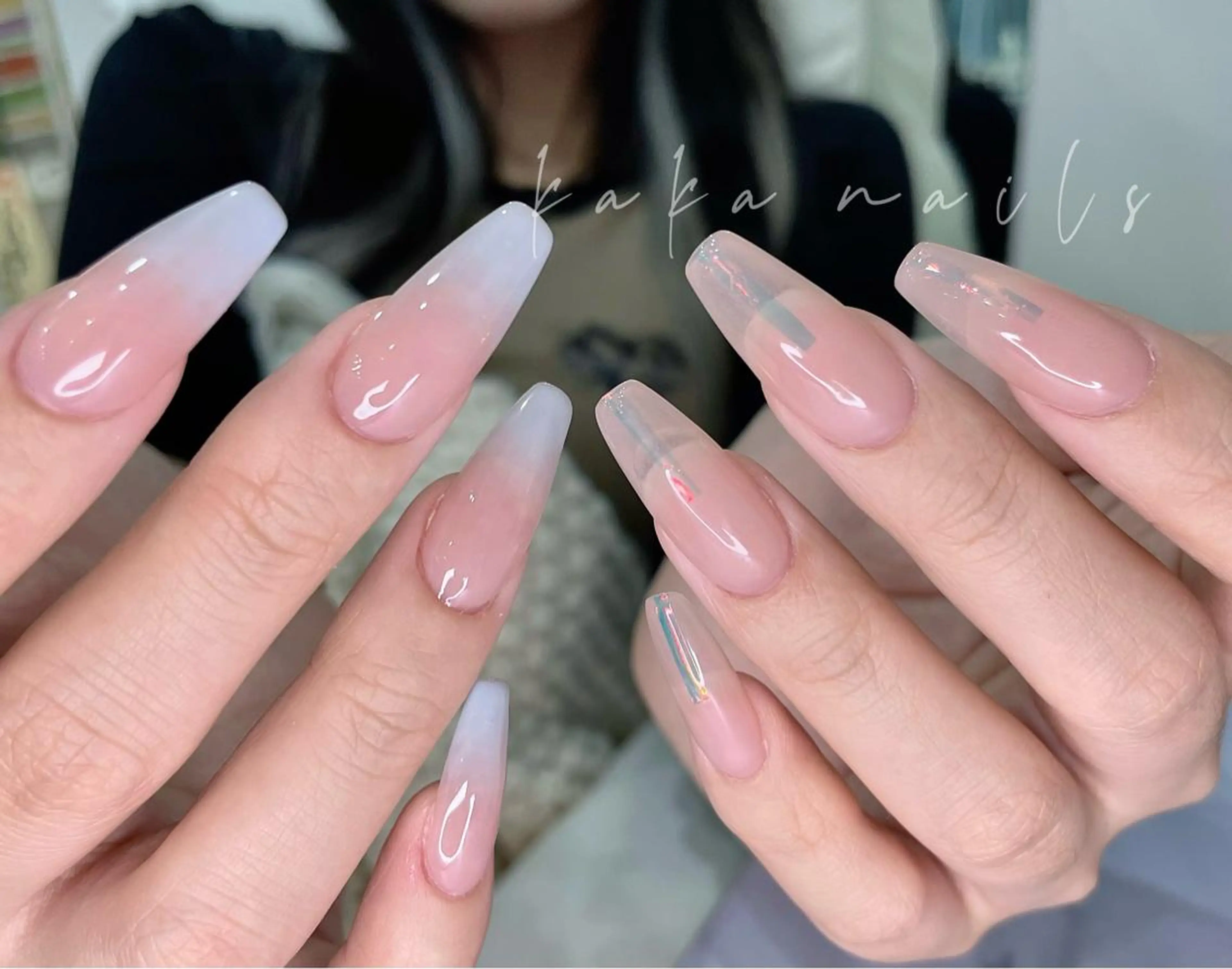 ロング ネイル スカルプネイル Kaka Nailsのネイルデザイン