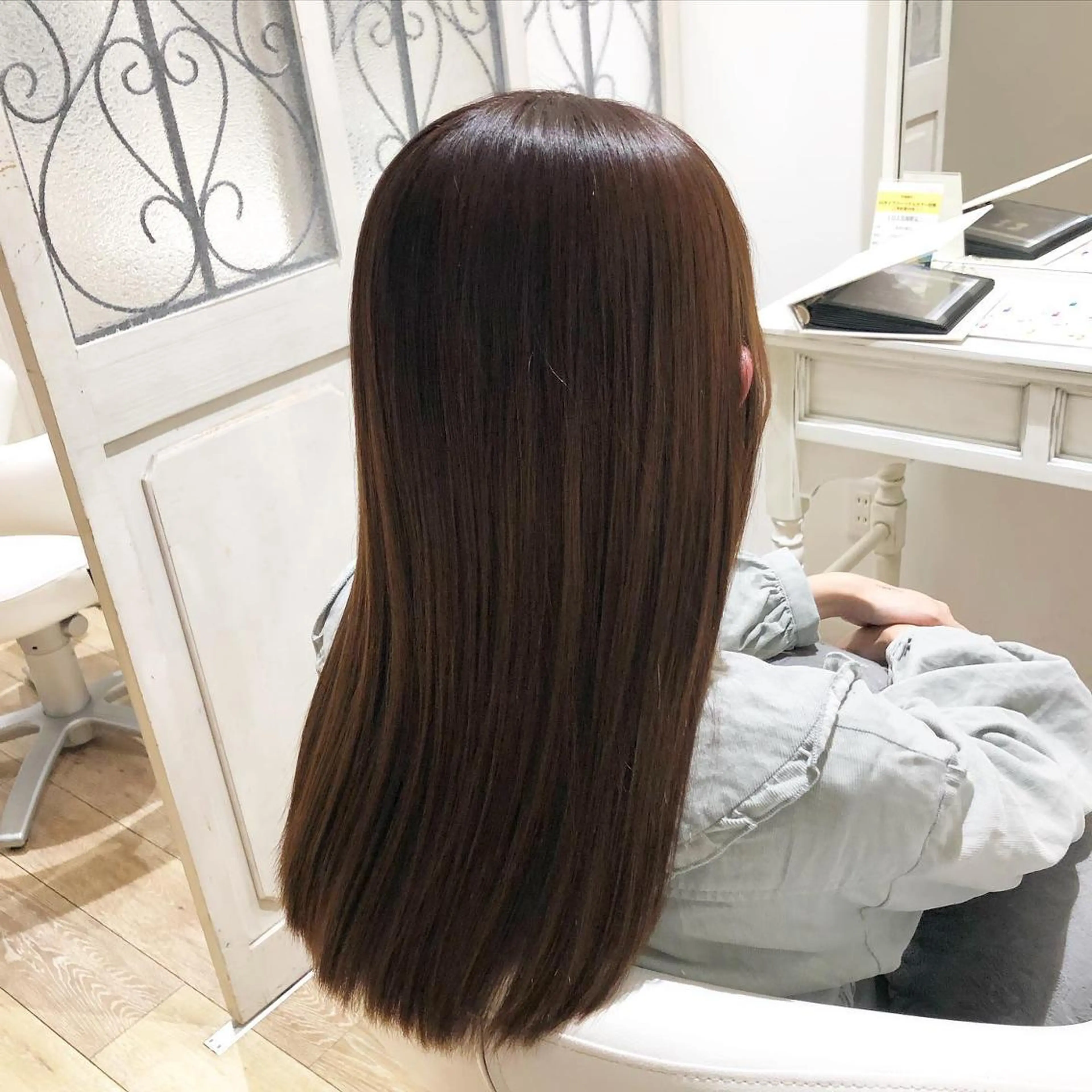 セミロング カラー ヘアアレンジ ベージュカラー オレンジ オレンジベージュ ✨🌿大人可愛い愛さ れhair🌿✨松本のヘアスタイル