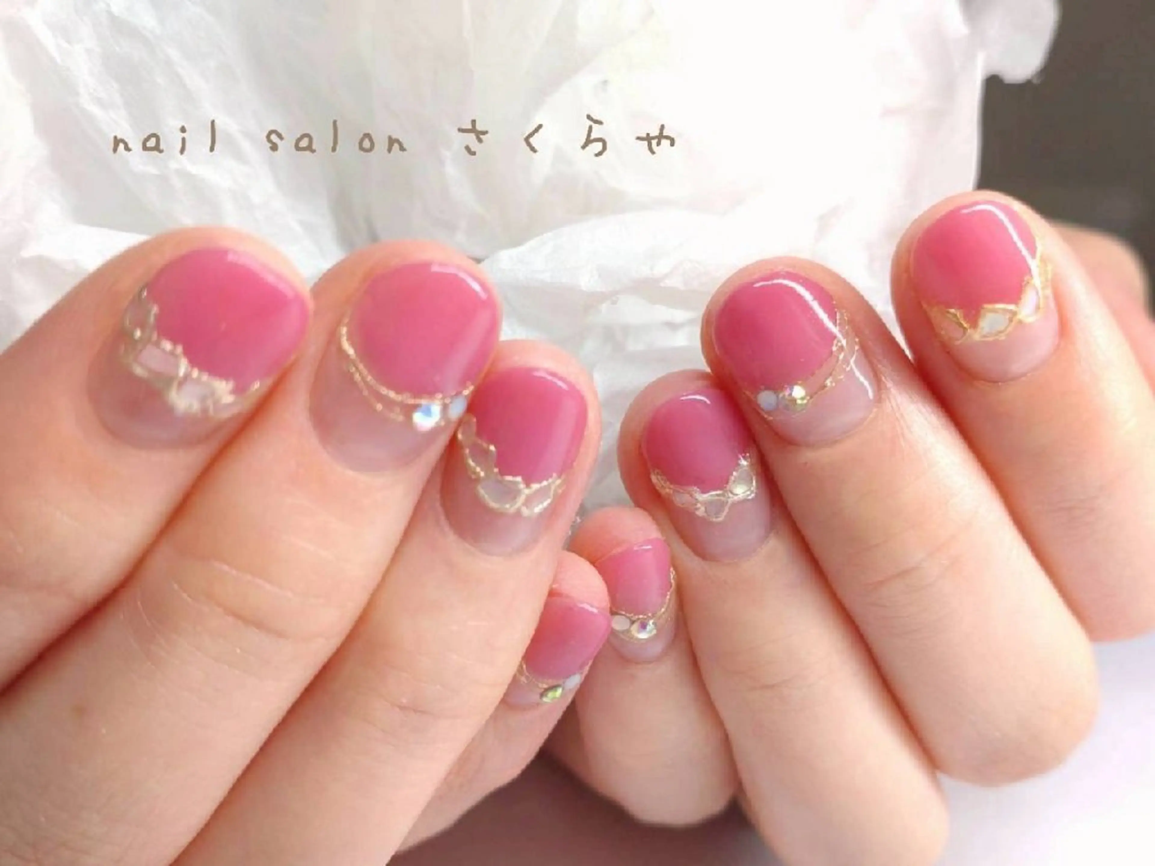 ネイル ブライダルネイル さくらや❤ パラジェル使用のネイルデザイン