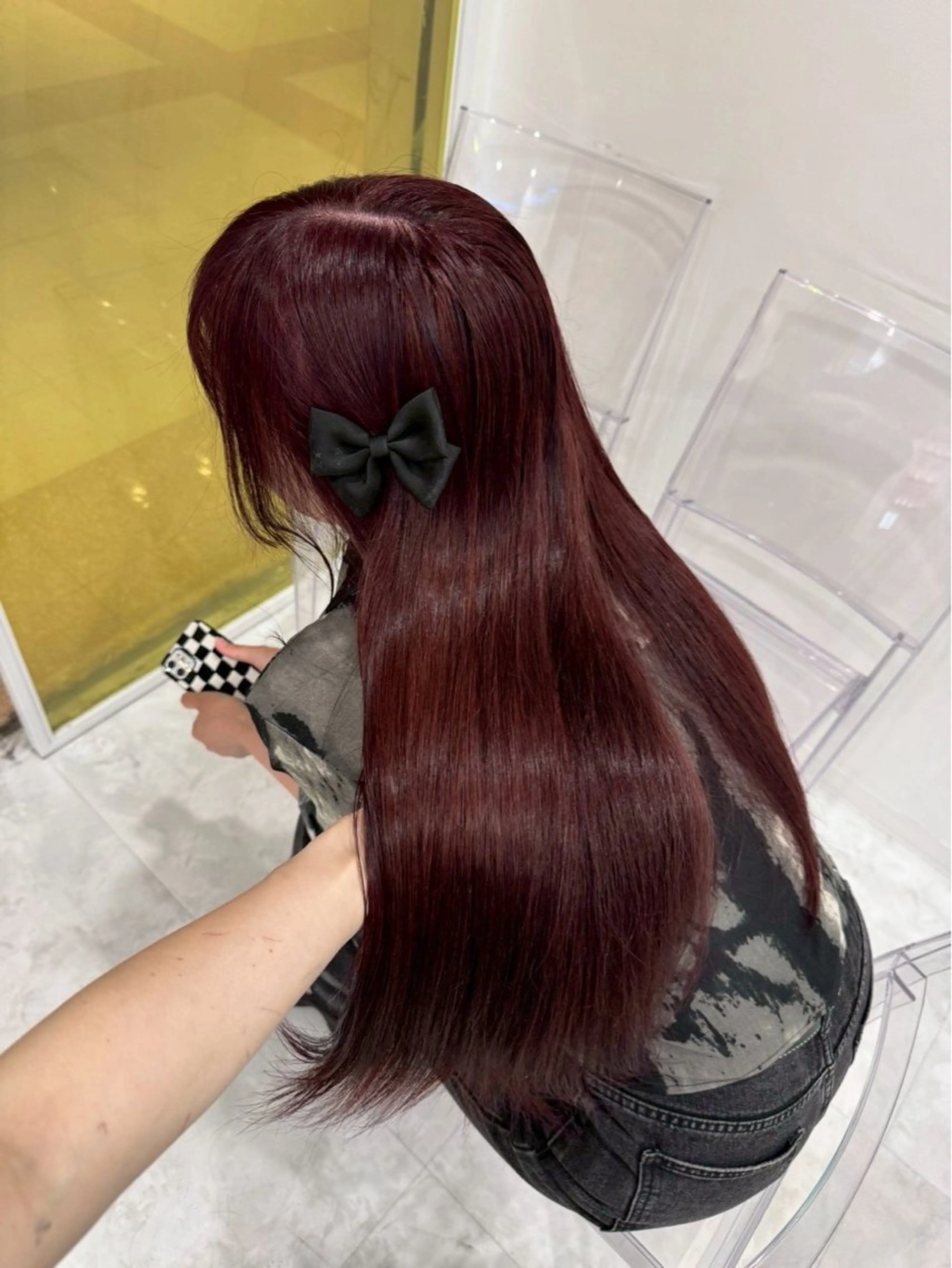 ロング トリートメント ツヤ髪ハイトーン💖 💫Hikaru💫のヘアスタイル