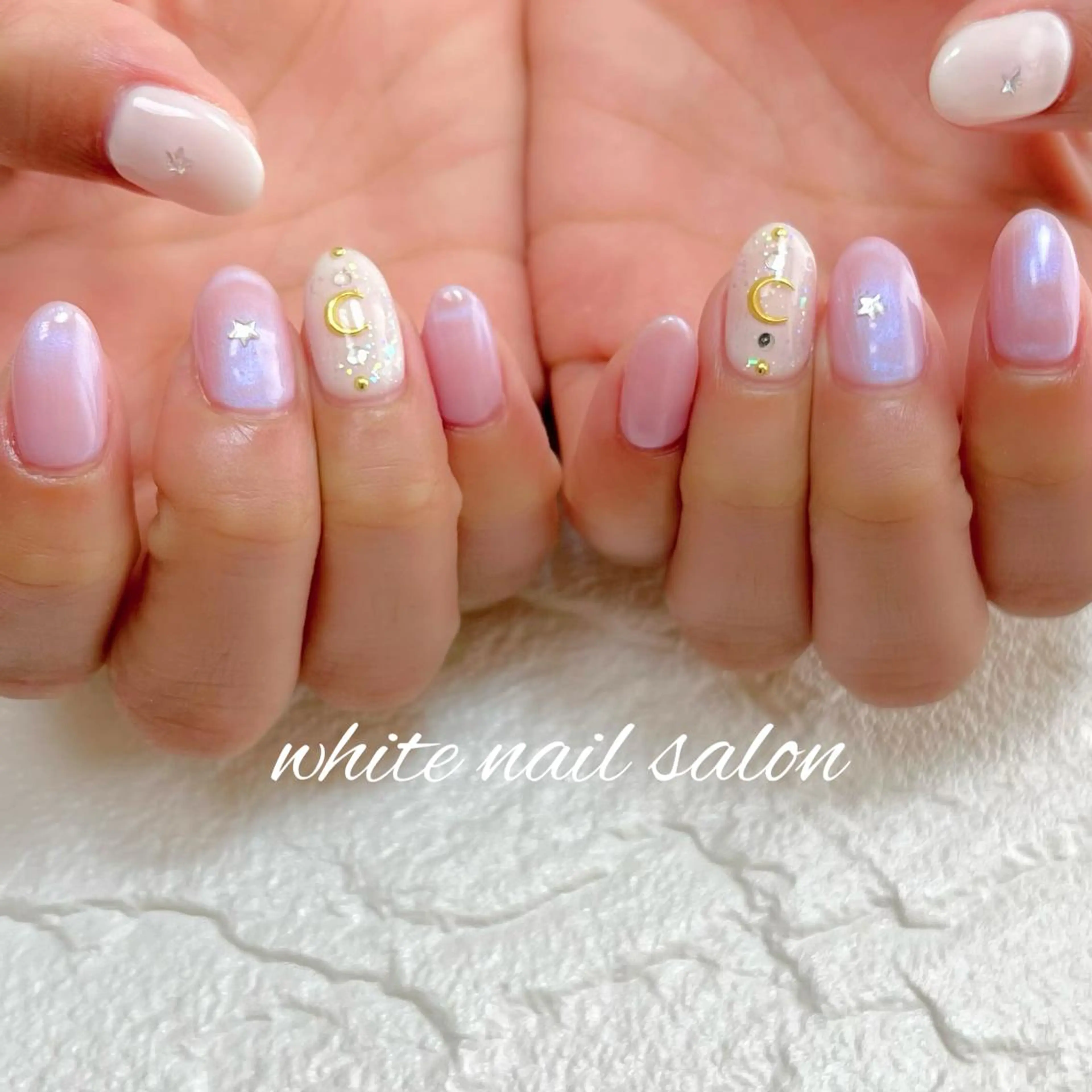 ネイル フットネイル ジェルネイル ハードジェル ラメ(グリッター) 持ち込み ハンドネイル white nail salonのネイルデザイン