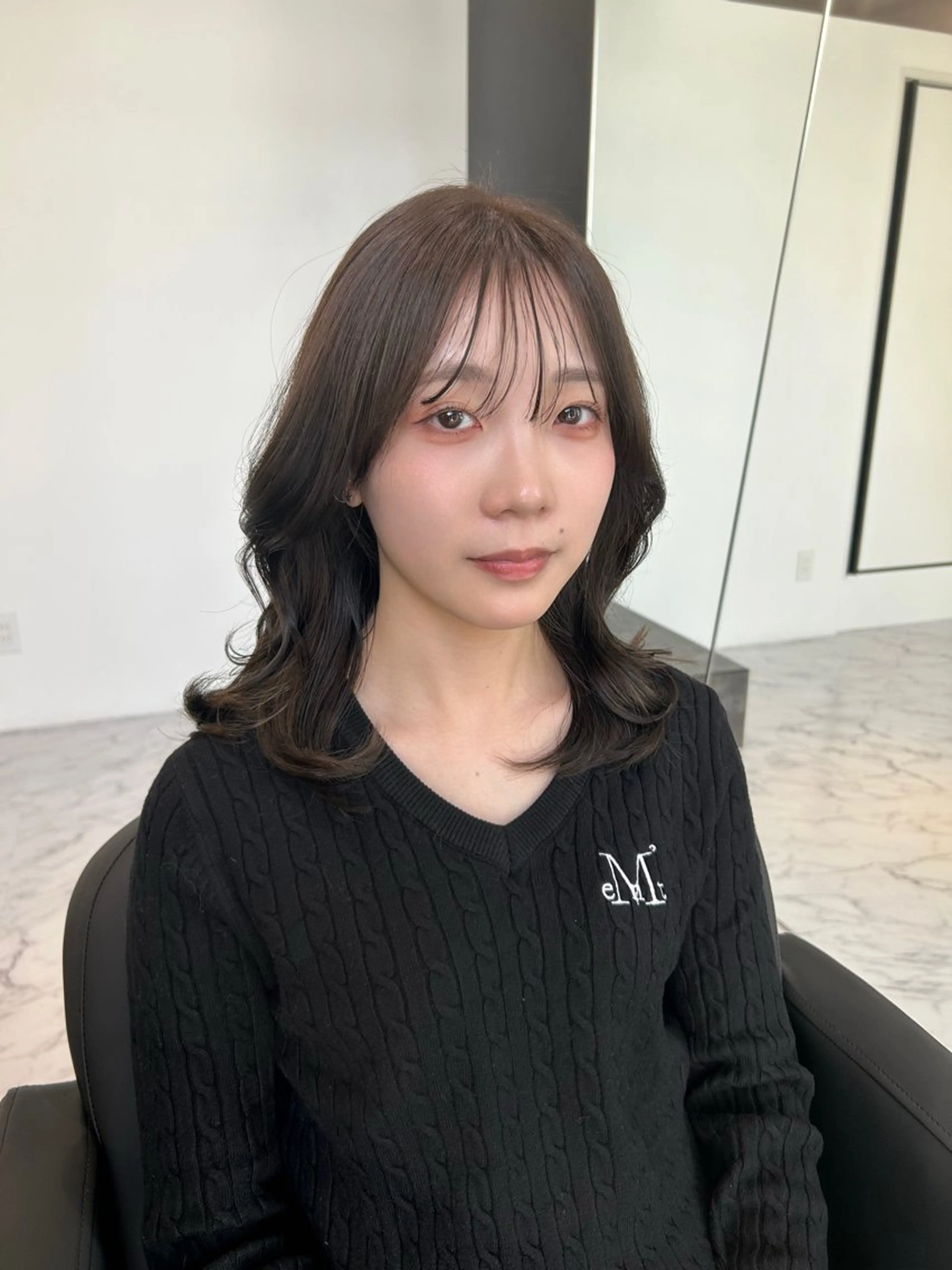 ミディアム カラー カット ヘアカラー パーマ トリートメント ヘッドスパ 片山美穂 心斎橋・なんばのヘアスタイル