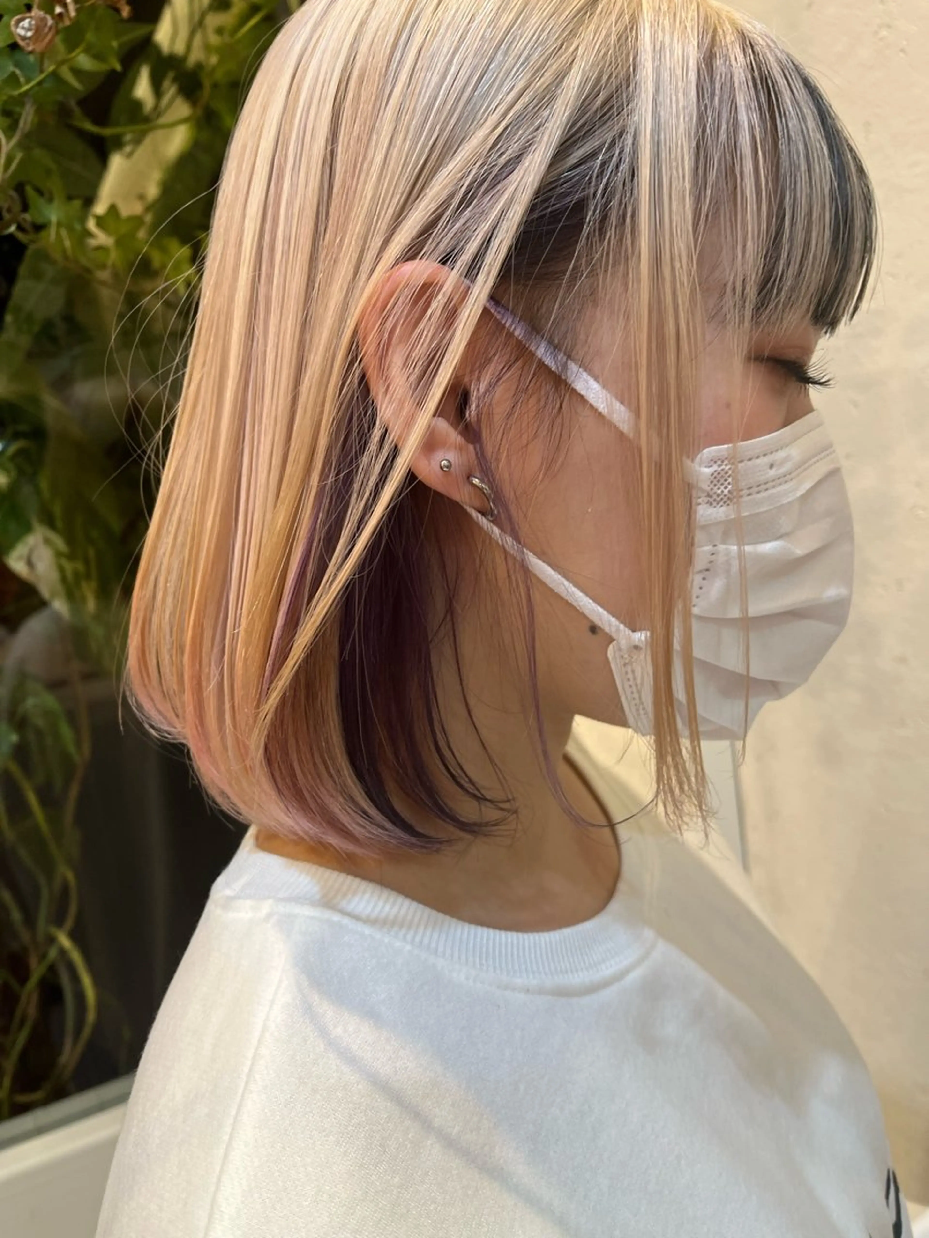 ショート カラー インナーカラー ヘアカラー トリートメント 髪質改善/ハイトーン カラー/久保田彰のヘアスタイル