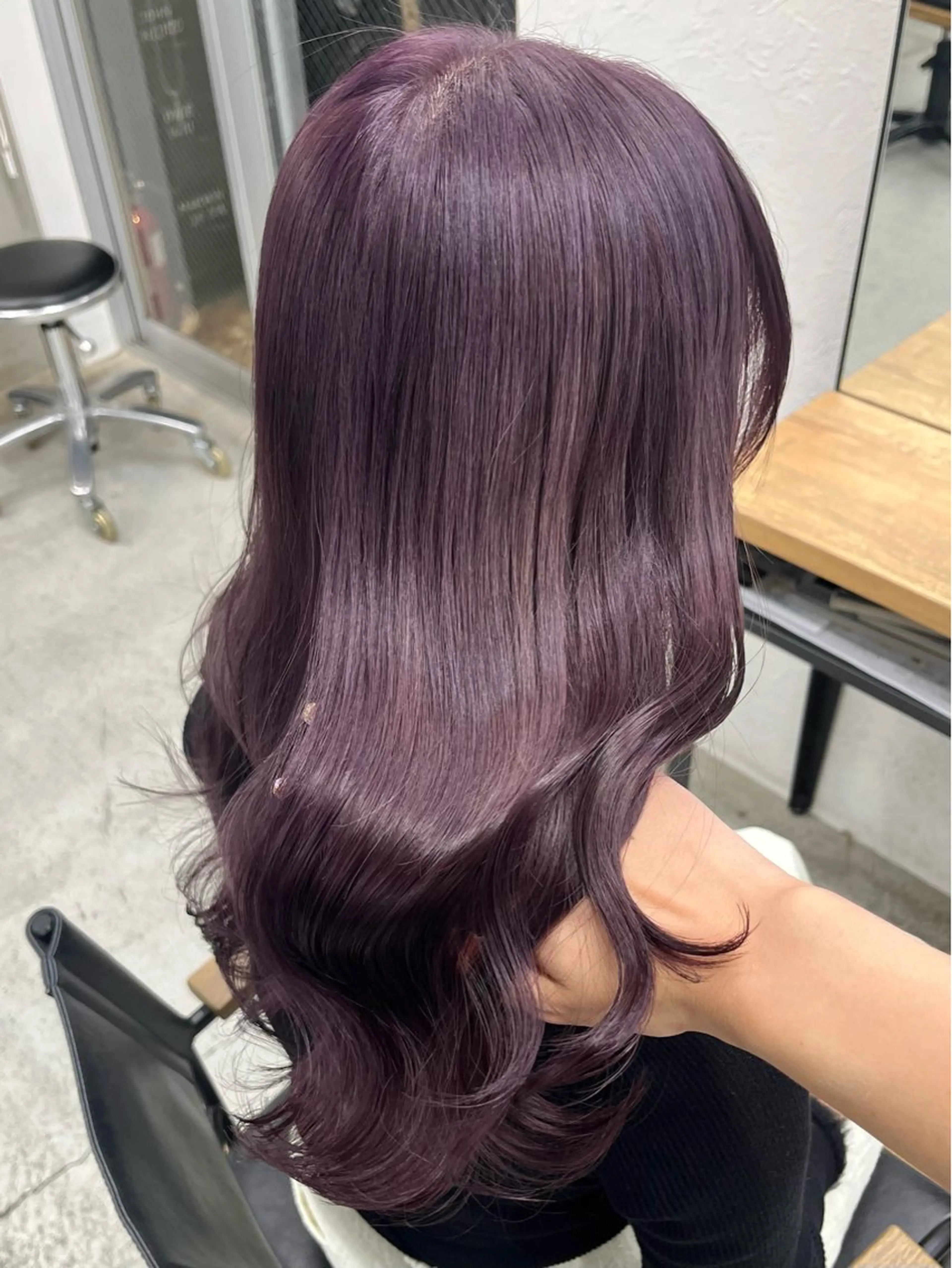 ミディアム カラー ヘアアレンジ ブリーチ ケアブリーチ ダブルカラー ラベンダーカラー ピンクカラー 🫧透明感カラー/ ナルハ🫧のヘアスタイル
