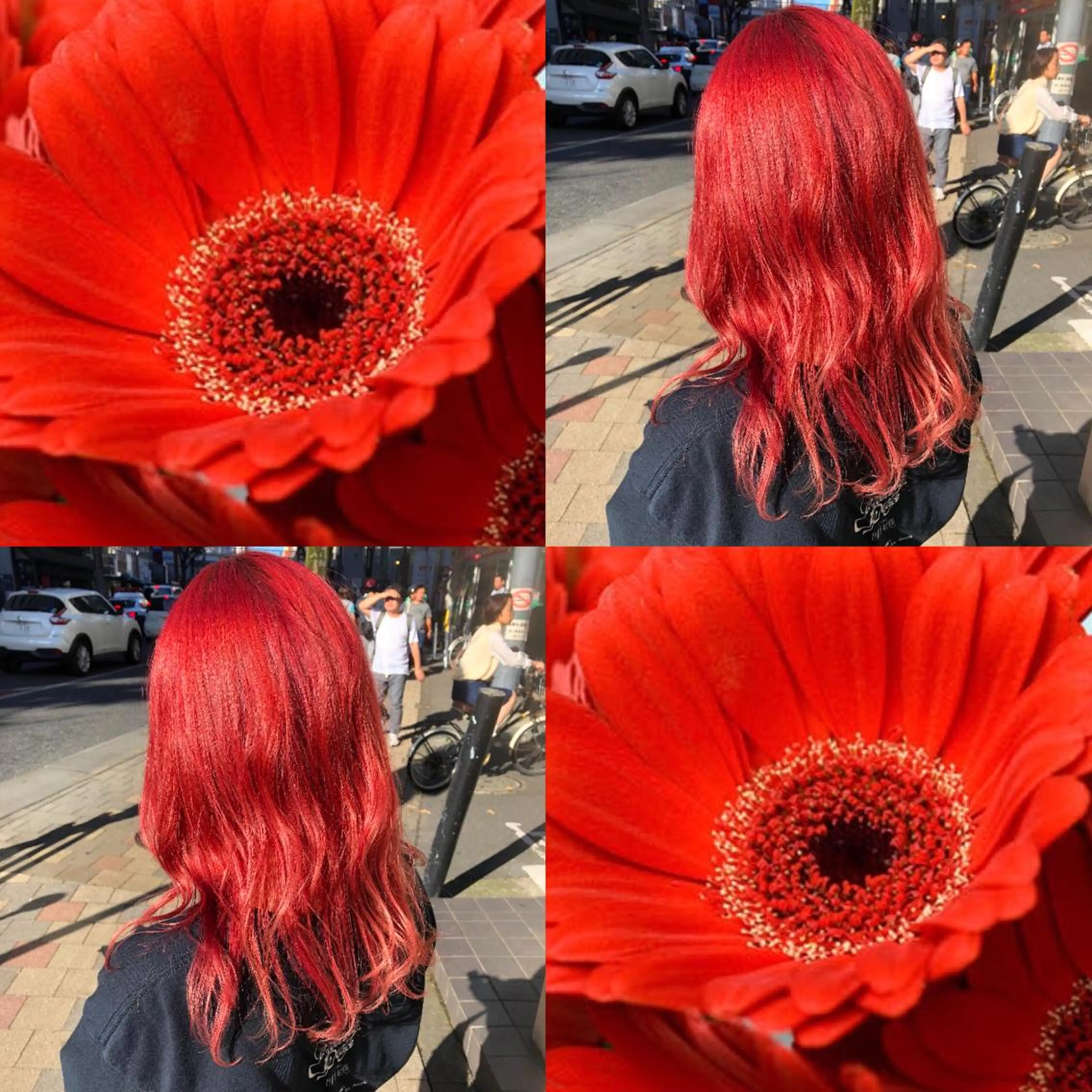 セミロング カラー ヘアアレンジ チャンモリパーマ/韓 国/Minami🦋のヘアスタイル