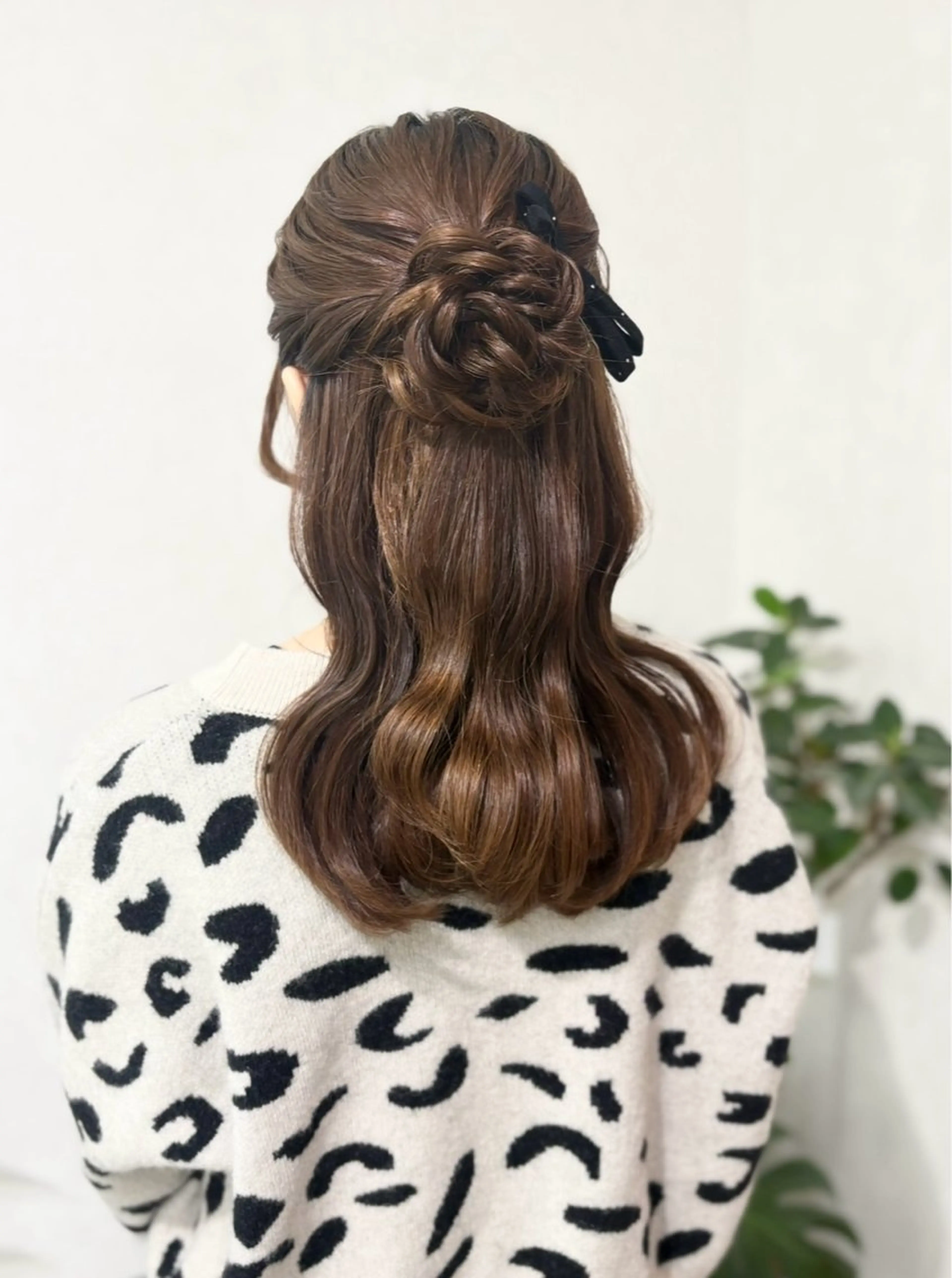 セミロング ヘアアレンジ ハーフアップ ヘアセット ヘアセットサロン /上坪愛美のヘアスタイル