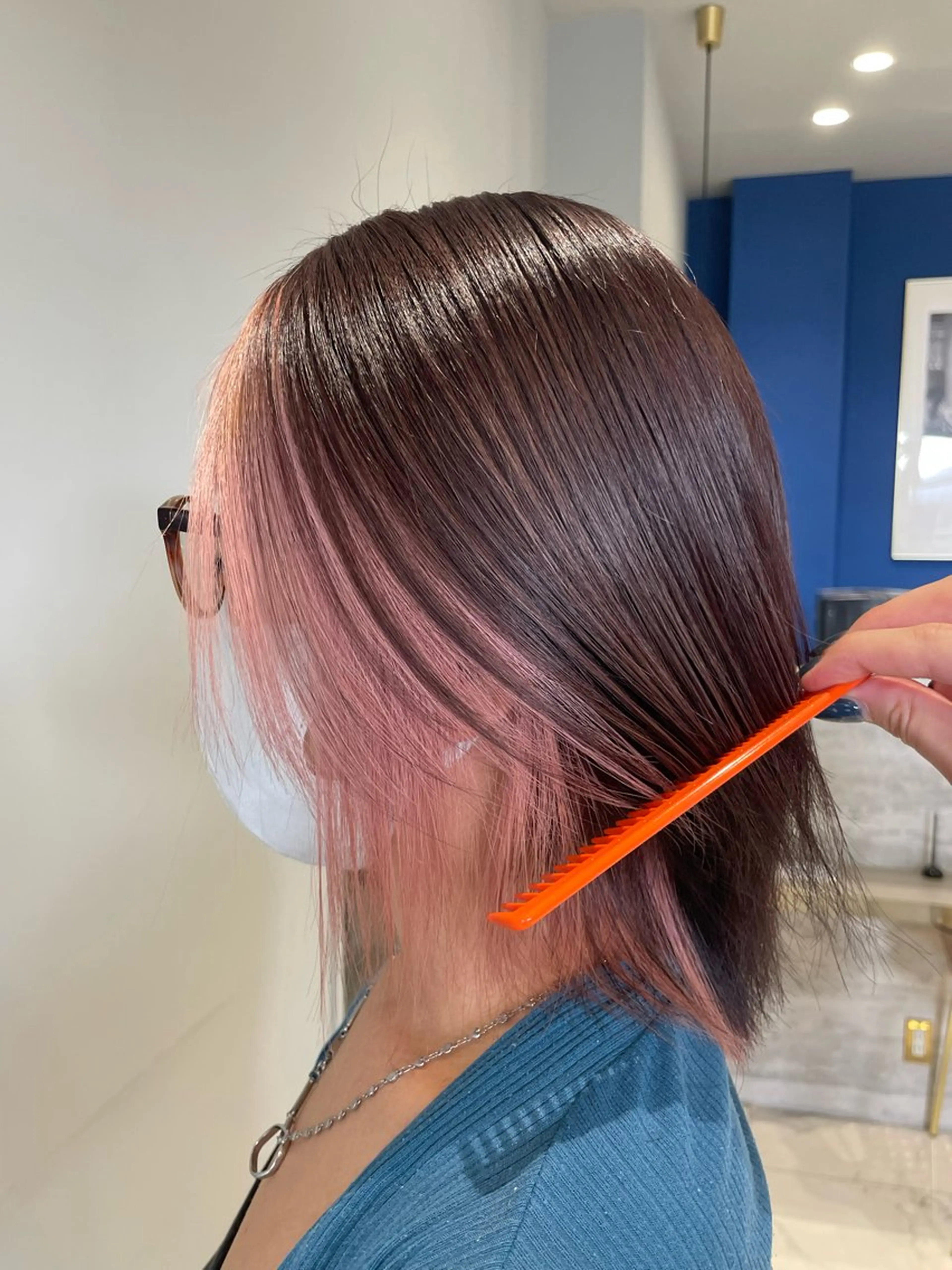 ミディアム カラー 吉原 愛美のヘアスタイル