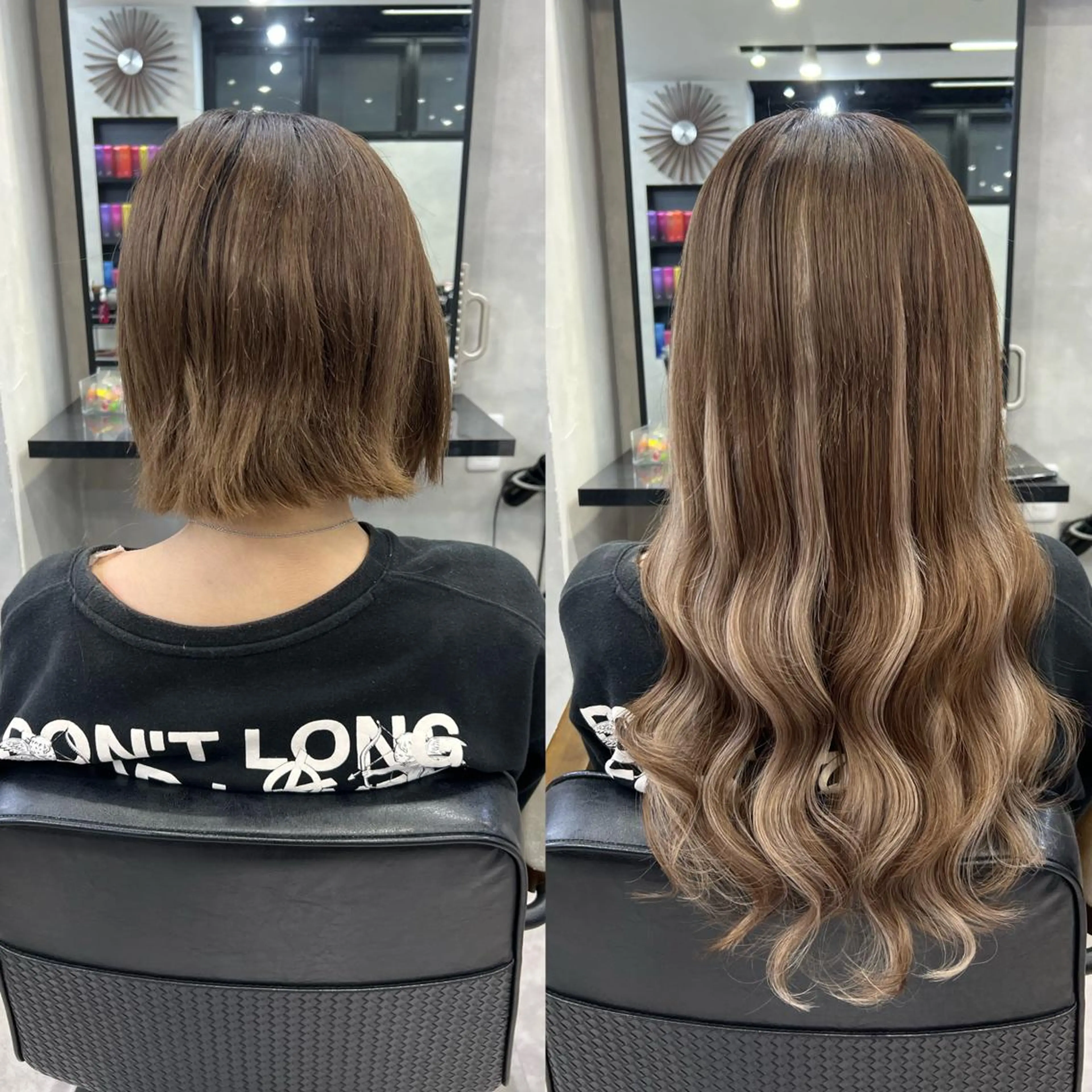 ロング カラー ヘアアレンジ シールエクステ アディクシーカラー アッシュ バレイヤージュ ベージュカラー カット エクステ ar+ ❤︎ maiのヘアスタイル