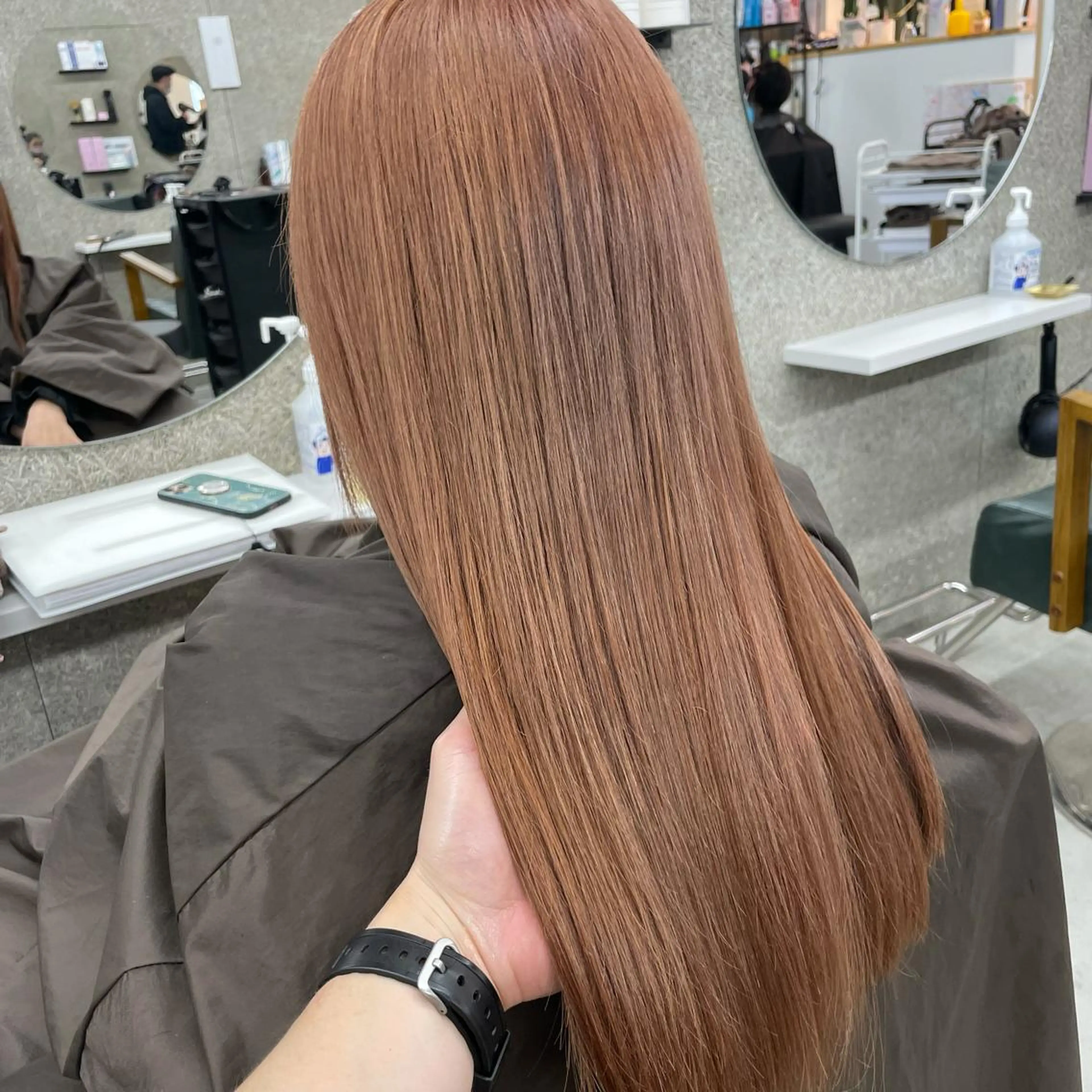 セミロング カラー Lull1人美容室 バレイヤージュのヘアスタイル