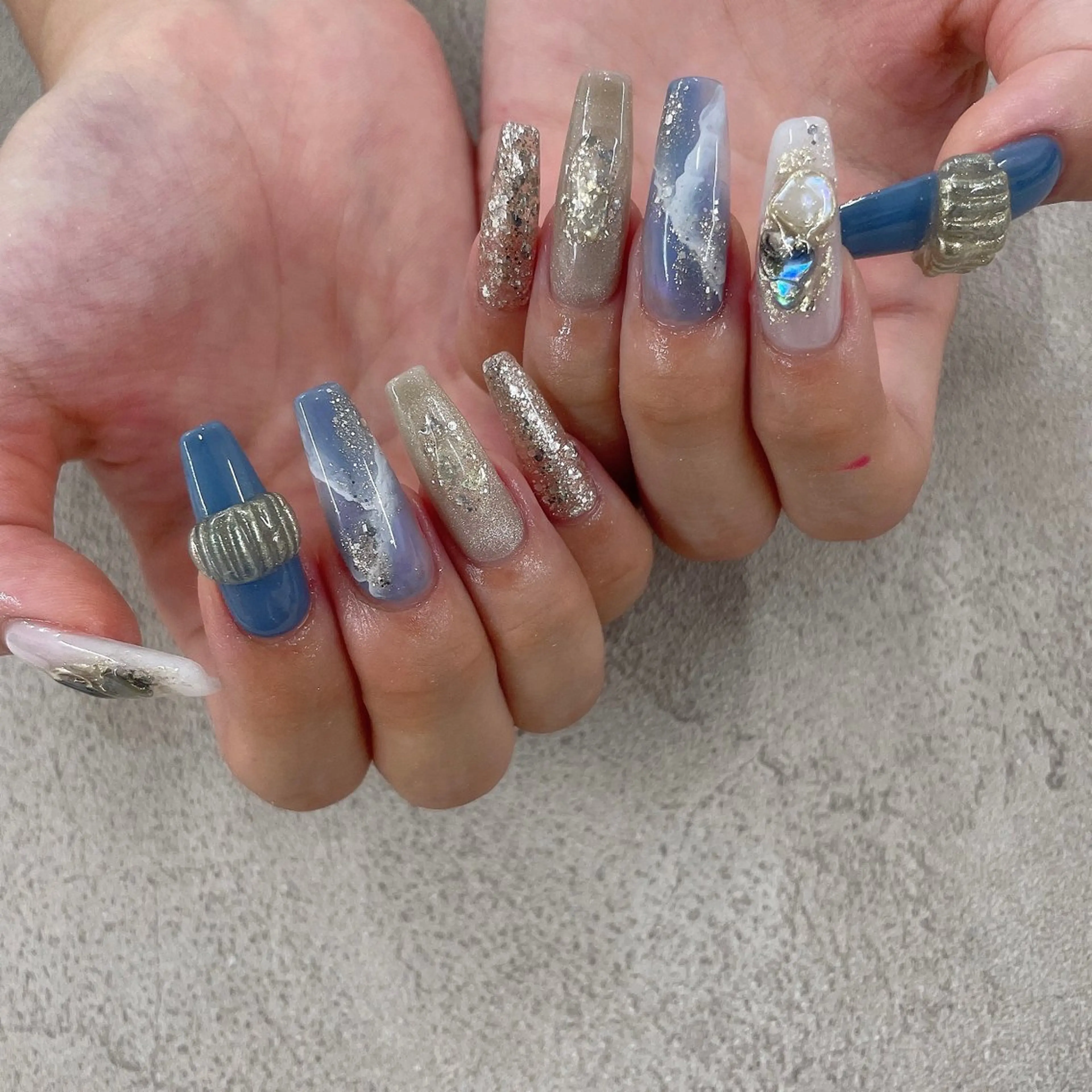 オフなし🦋チップ長さ出し＊ジェルのせ放題の写真