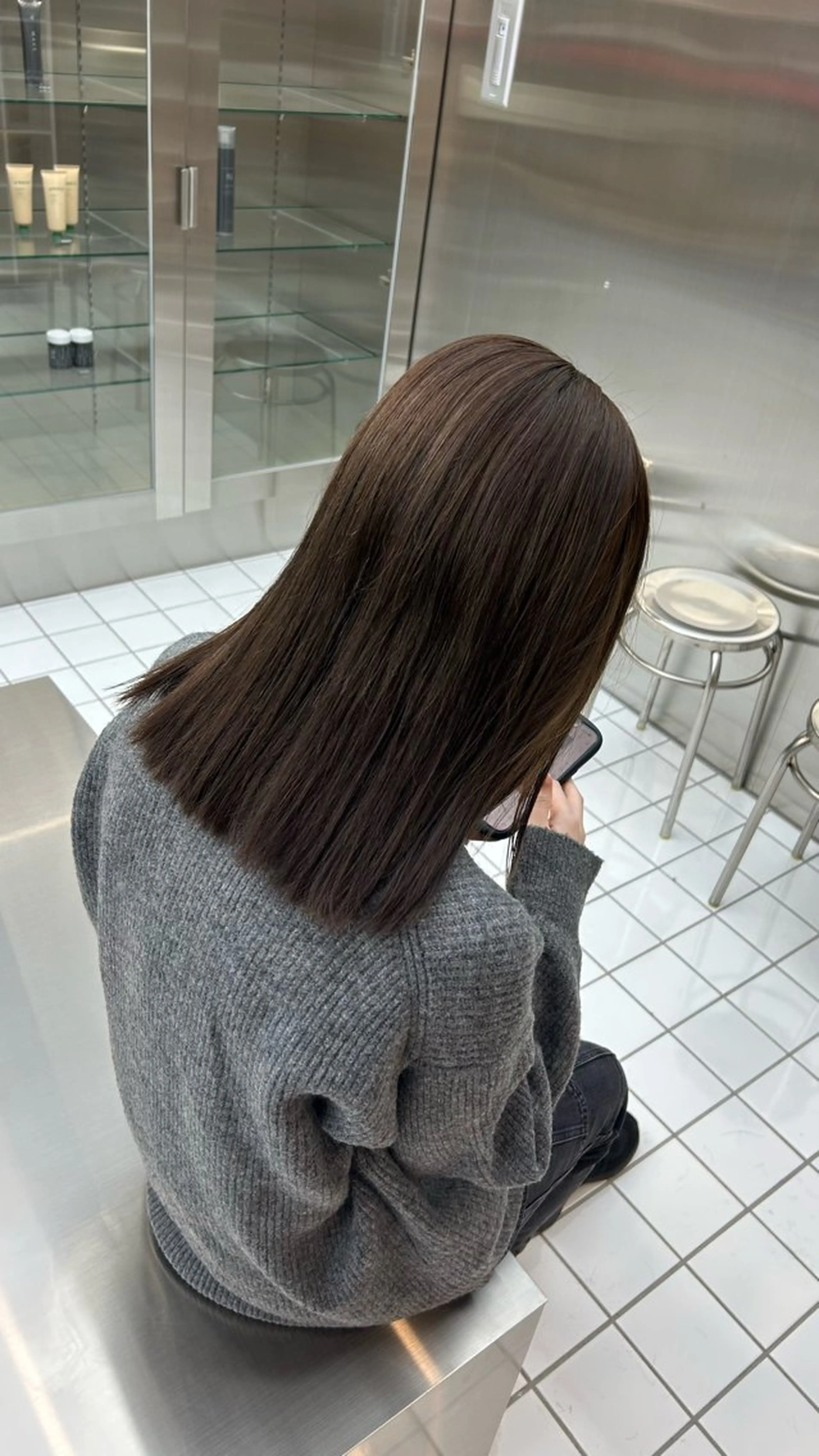 セミロング カラー 藤平海音/fifth PARKのヘアスタイル