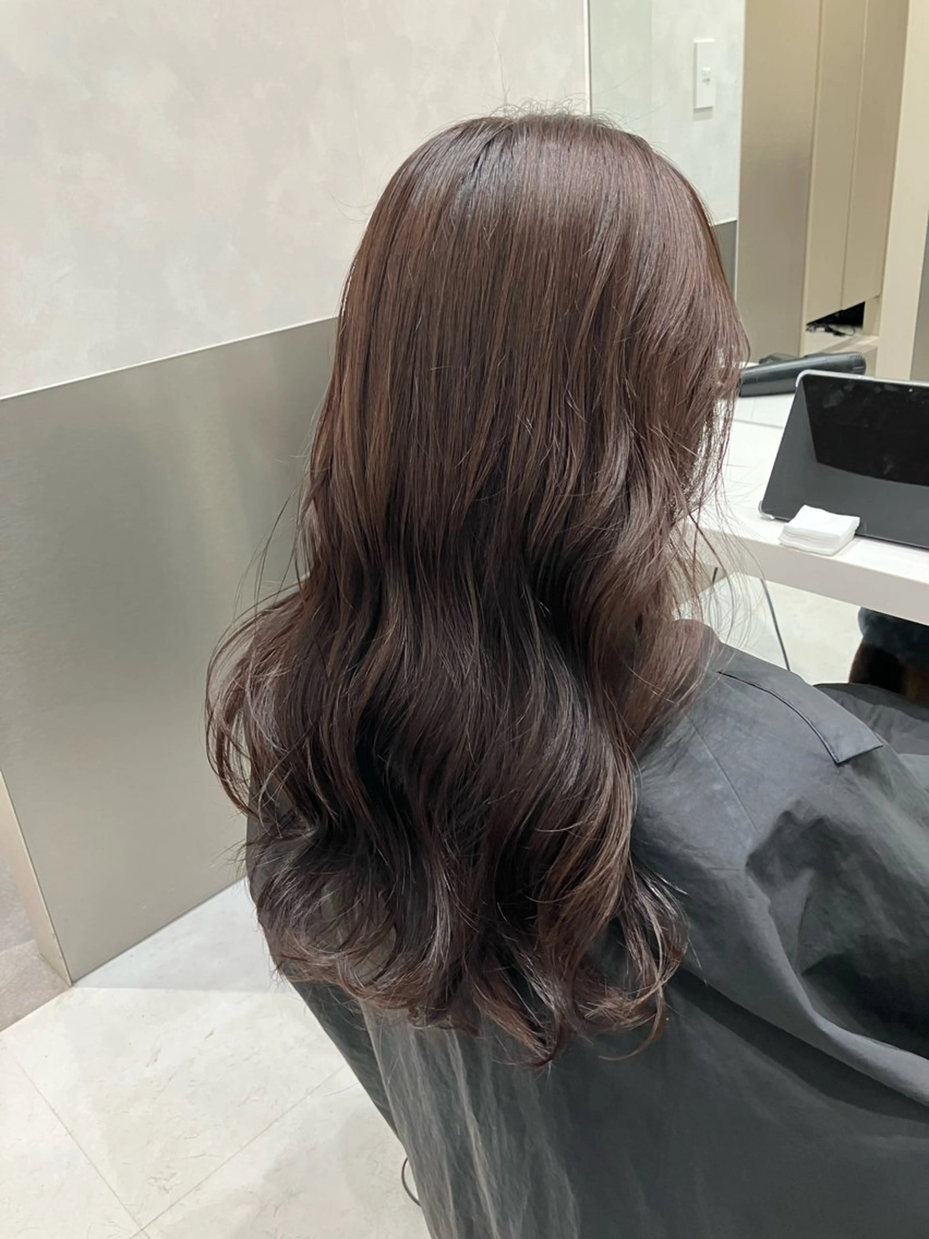 ロング カラー カット ヘアカラー トリートメント 💖ブリーチなし透明 感💖ASAHIのヘアスタイル