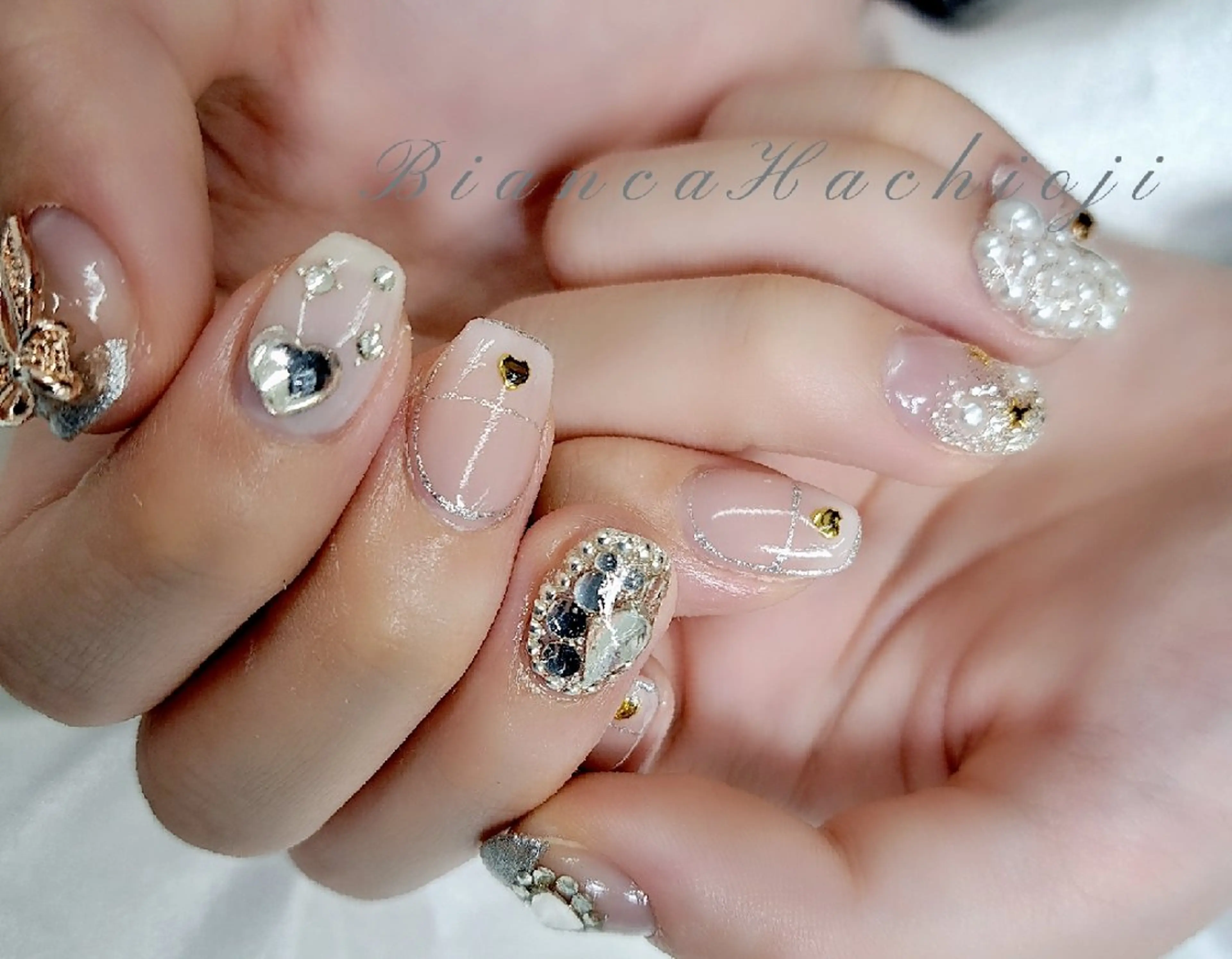 ネイル キラキラネイル Bianca八王子 まえさだのネイルデザイン