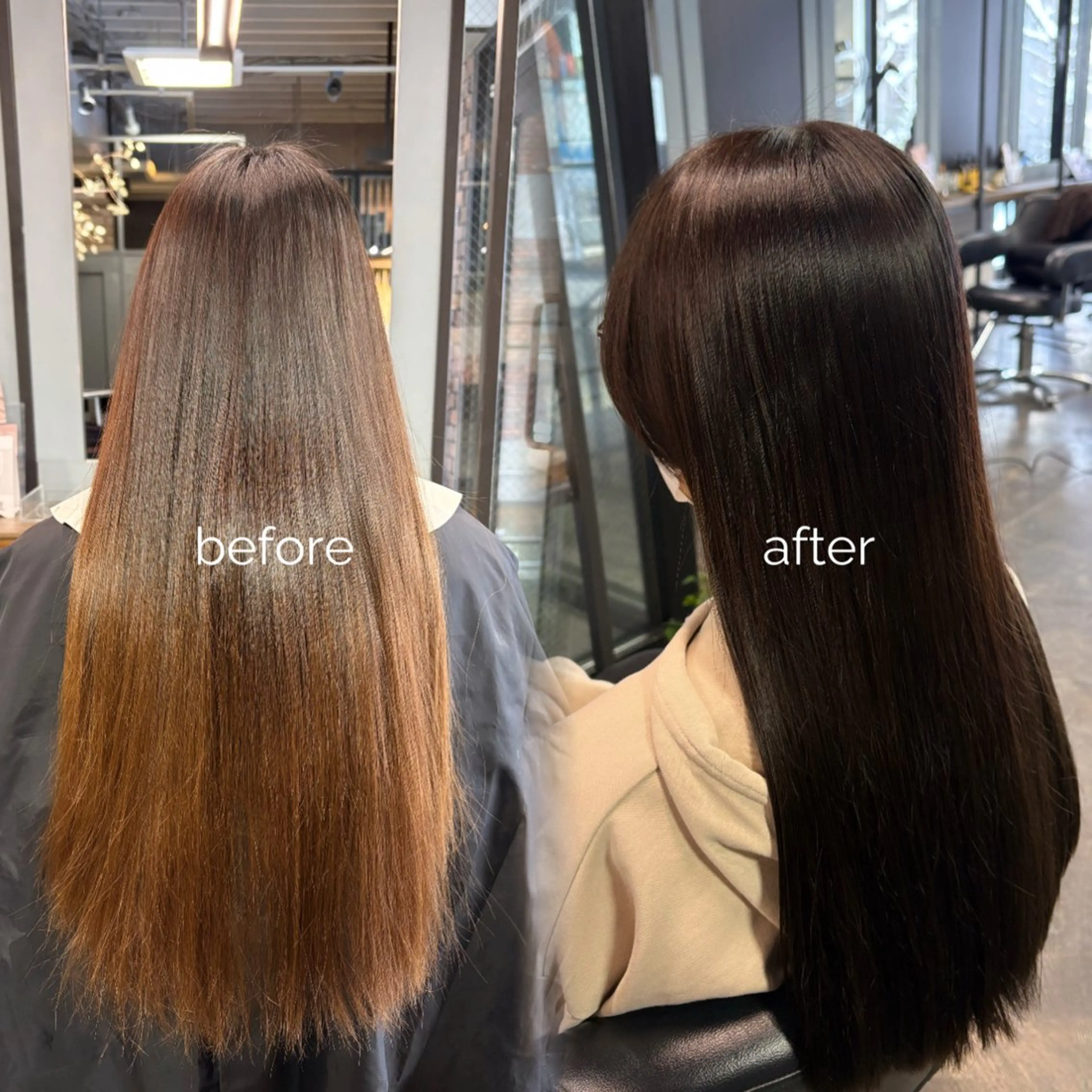 ロング カラー 透明感カラー カット ヘアカラー 暖色カラー/髪質改善 🐮ユイカのヘアスタイル