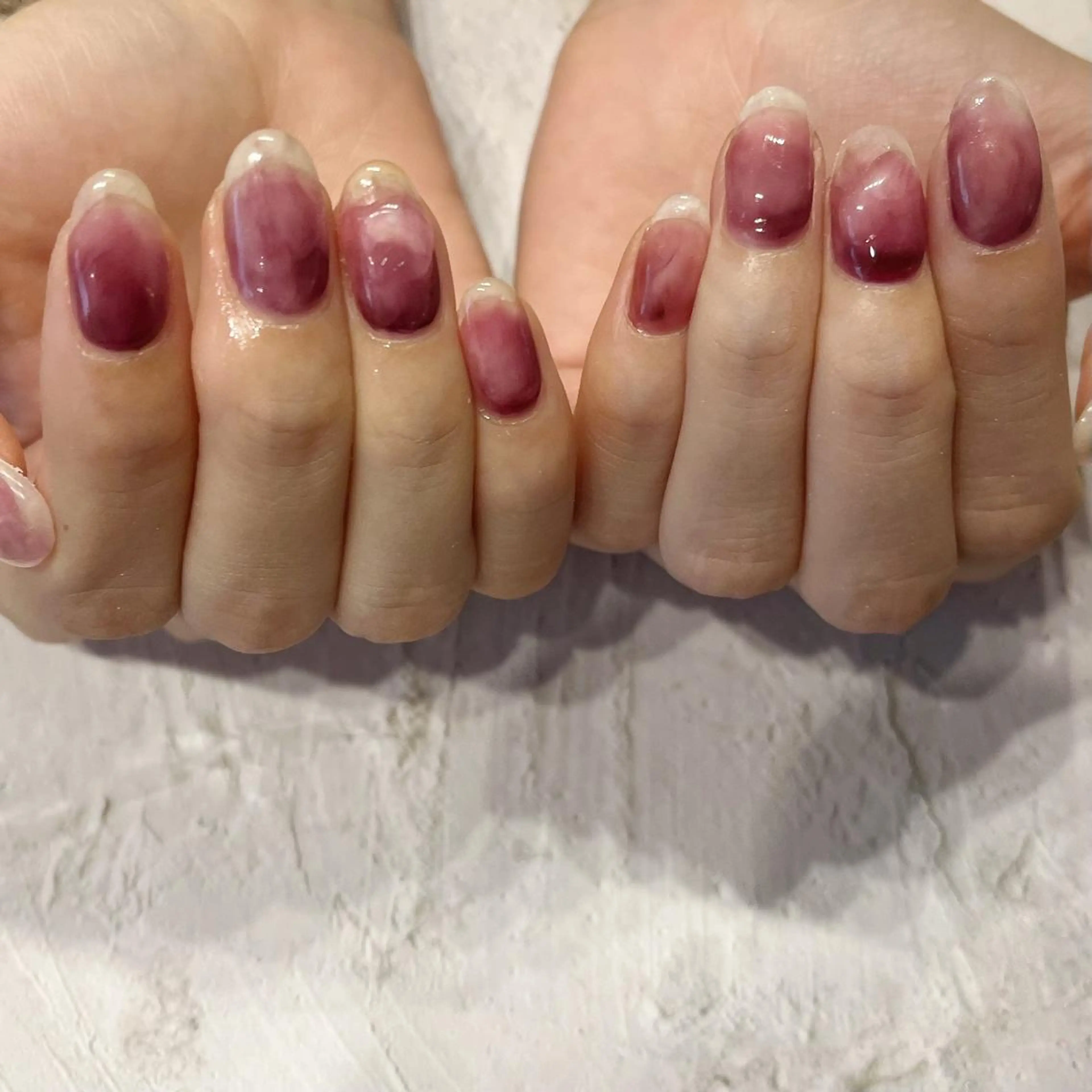 ネイル アートネイル クリアネイル ジェルネイル 韓国ネイル 大理石ネイル(マーブル) ハンドネイル melumooi nailのネイルデザイン