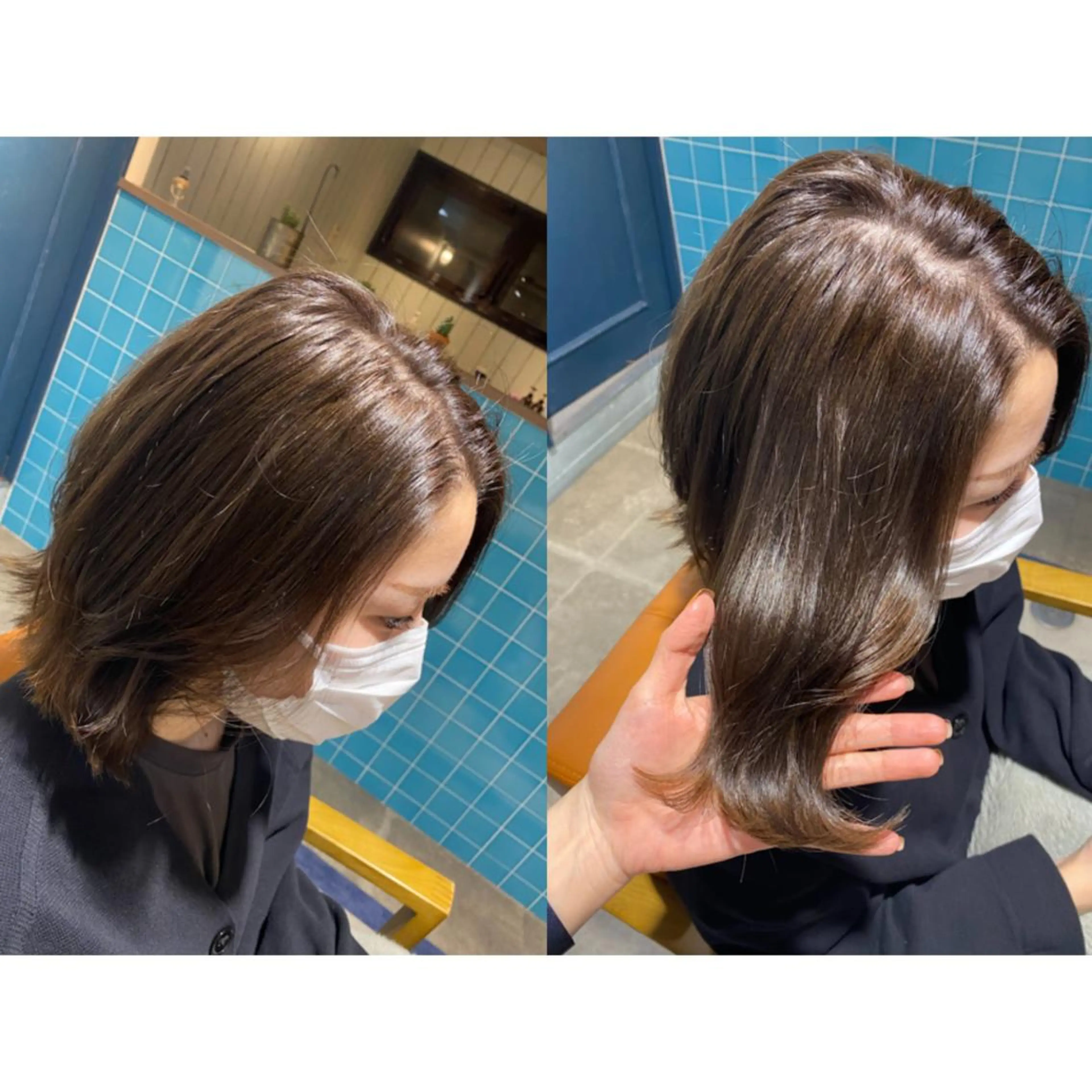カラー ベージュカラー カット トリートメント 🐻結んで可愛い hair EMI🐻のヘアスタイル