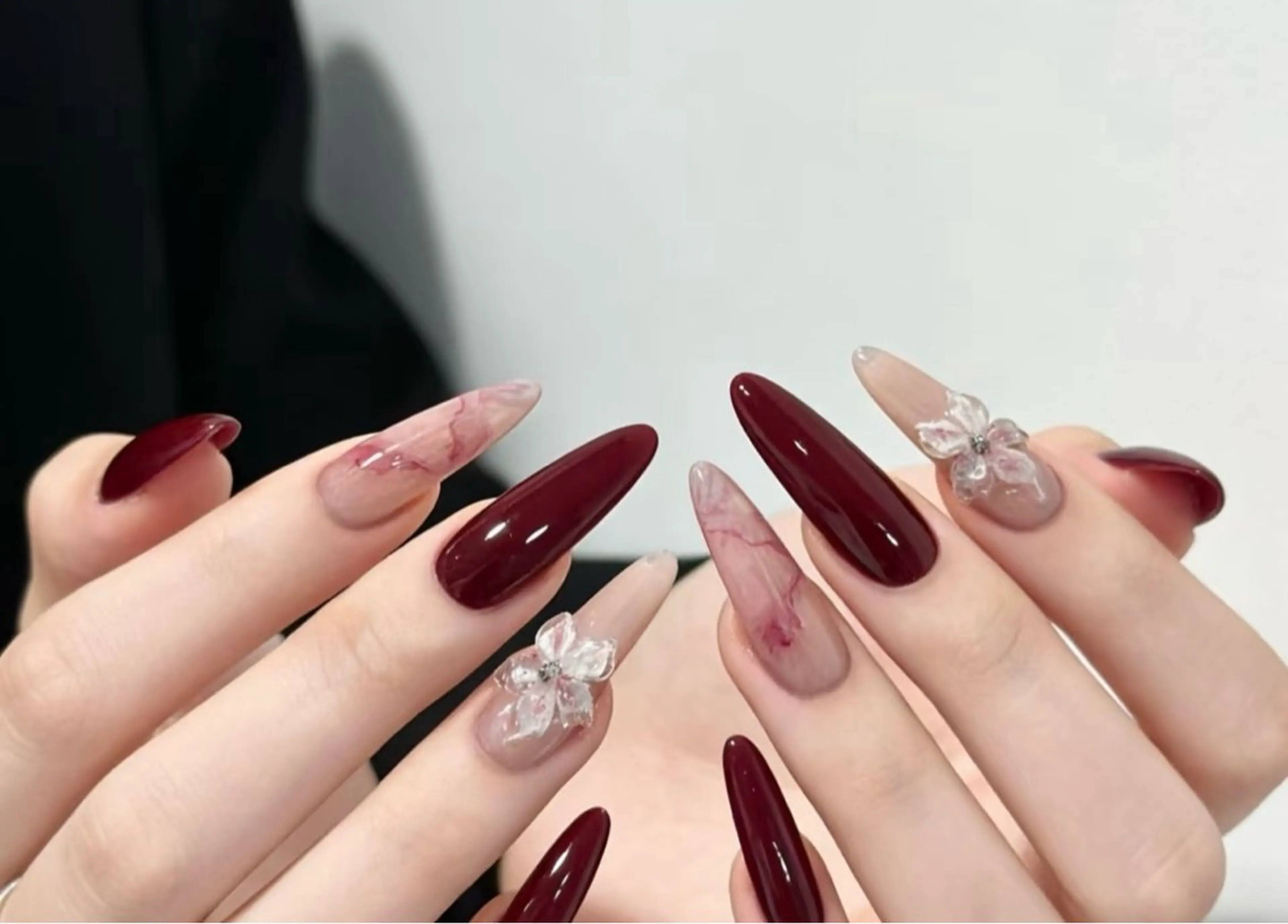 ネイル オーロラネイル 成人式 フットネイル フレンチネイル ジェルネイル ハンドネイル 長さだし専門 ありさのネイルデザイン