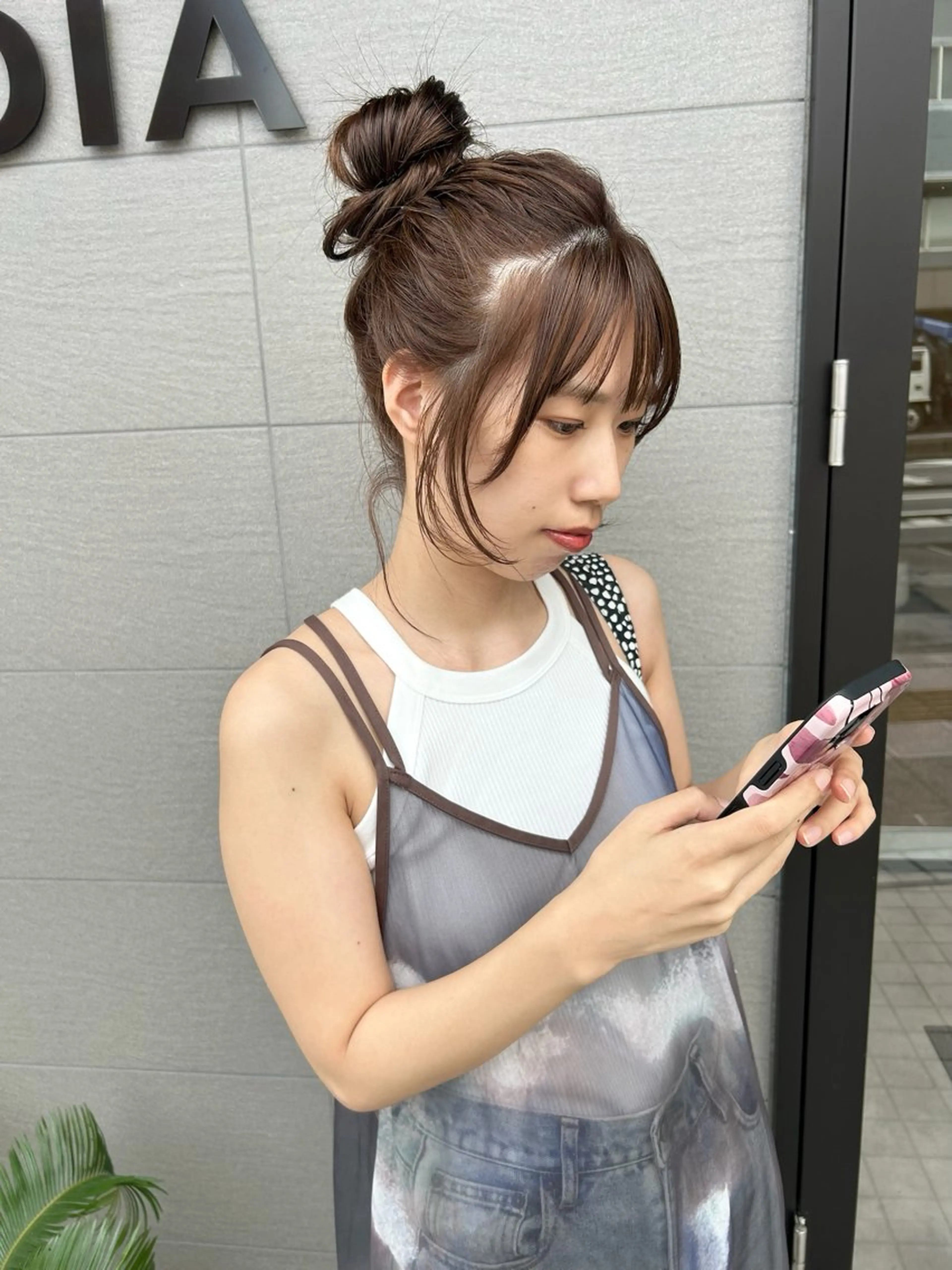 ロング カット ヘアカラー ナカジマ ナナのヘアスタイル