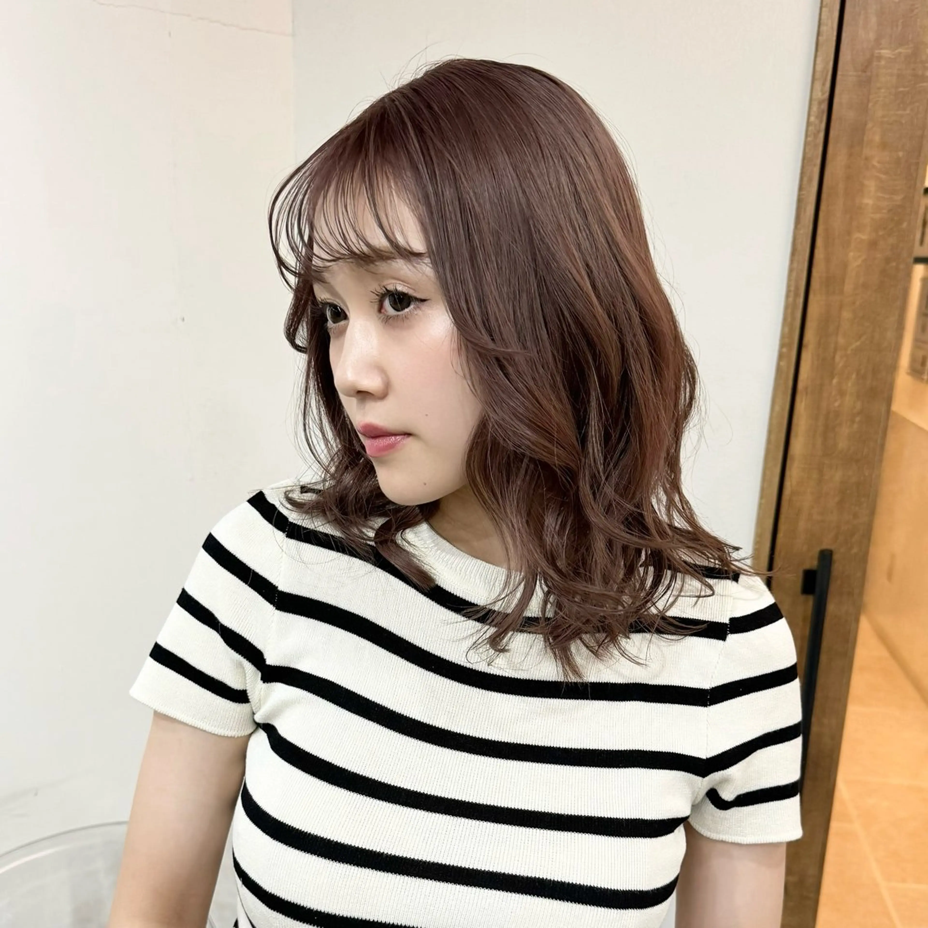 ミディアム カラー エクステモデル募集 💗大阪梅田/川上のヘアスタイル