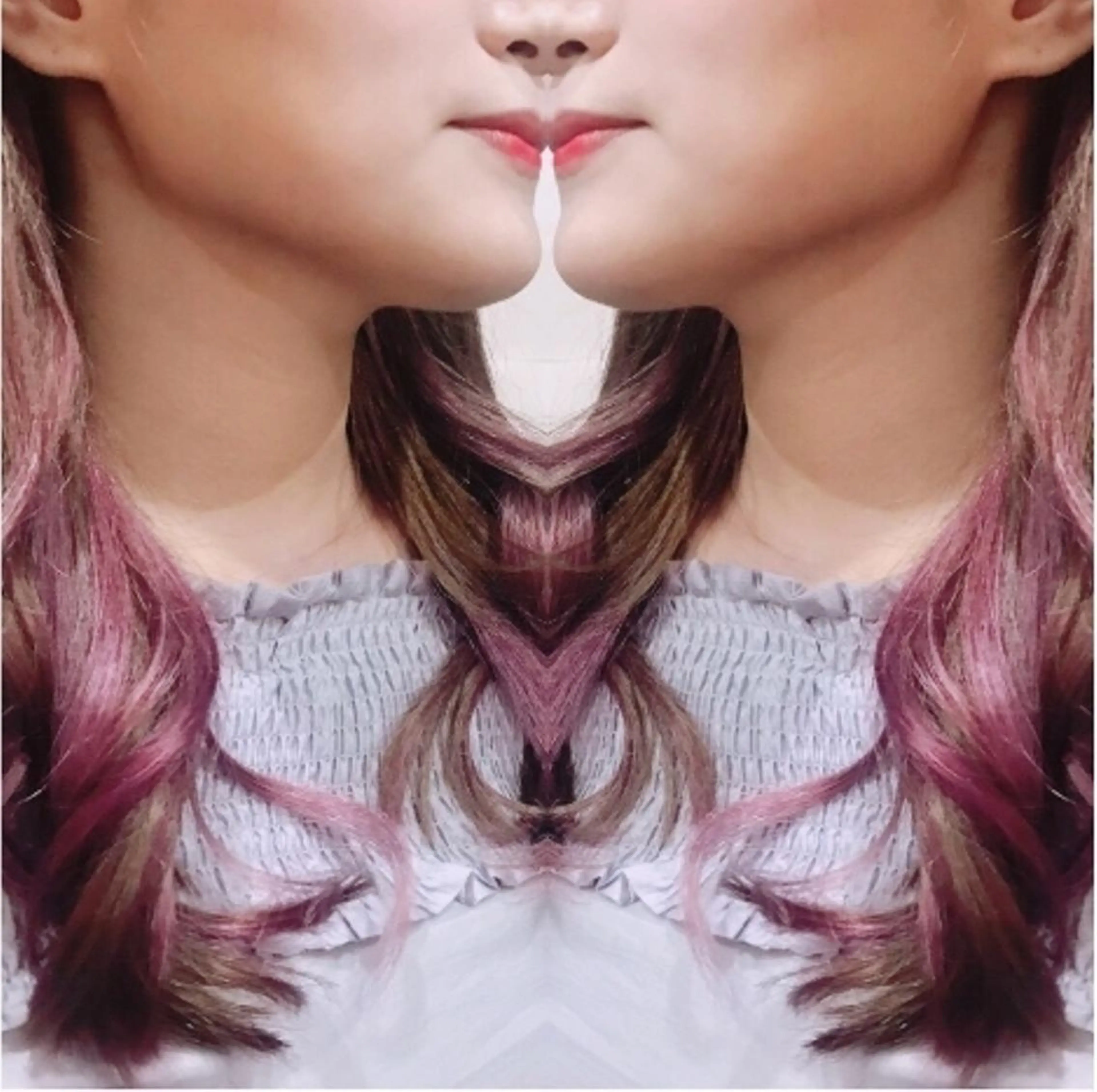 ロング カラー チビ編み込みエクステ シールEXどぅ〜すのヘアスタイル