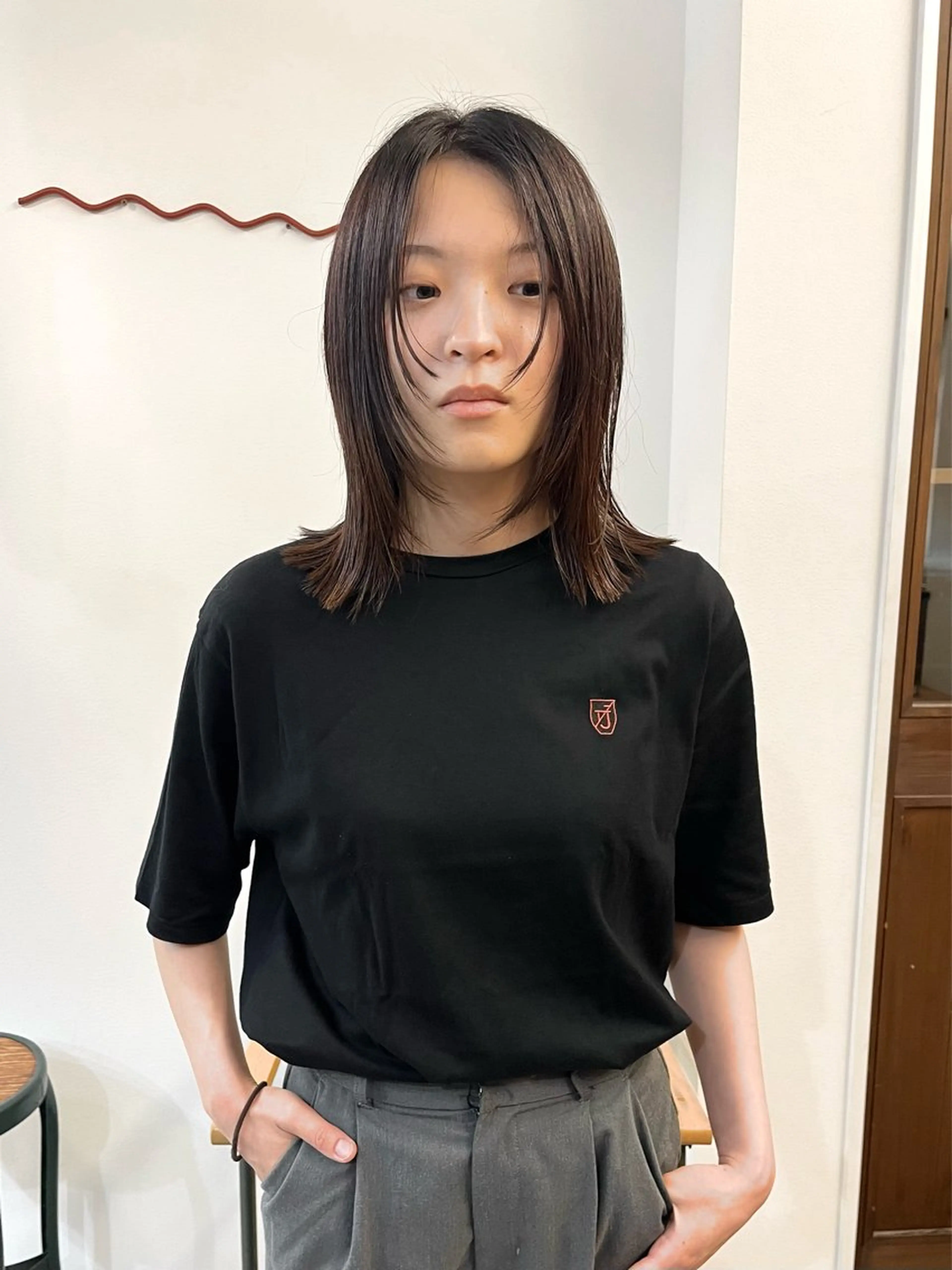 ミディアム 小山夕稀/ニュアンス パーマ/新城のヘアスタイル