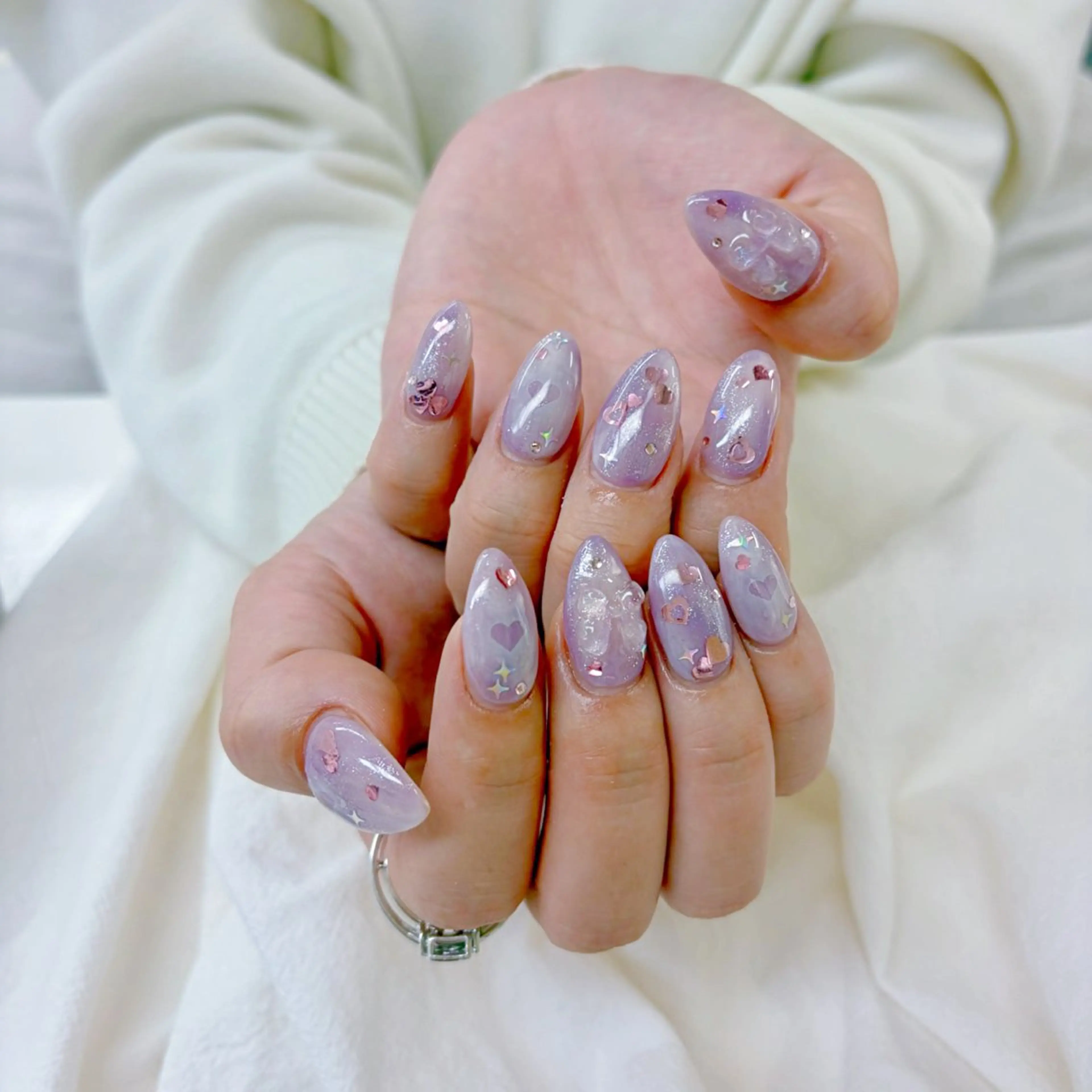 ロング 韓国風ヘア ハンドネイル nail jaol池袋店所属・ネイルJaol 池袋のネイルデザイン