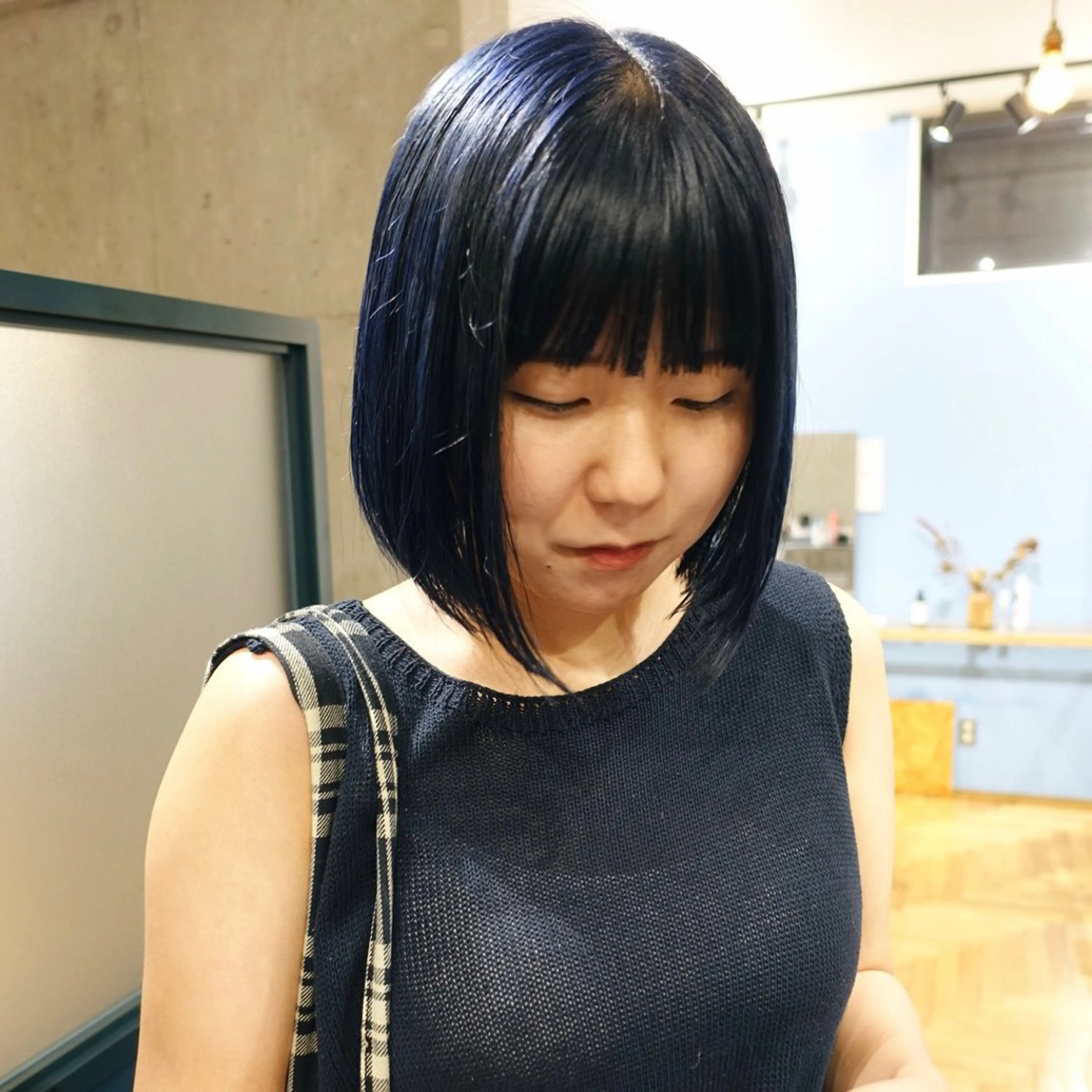 ショート カラー ブリーチ ブルーカラー 暖色/パーマ 🌼クニトウメイのヘアスタイル