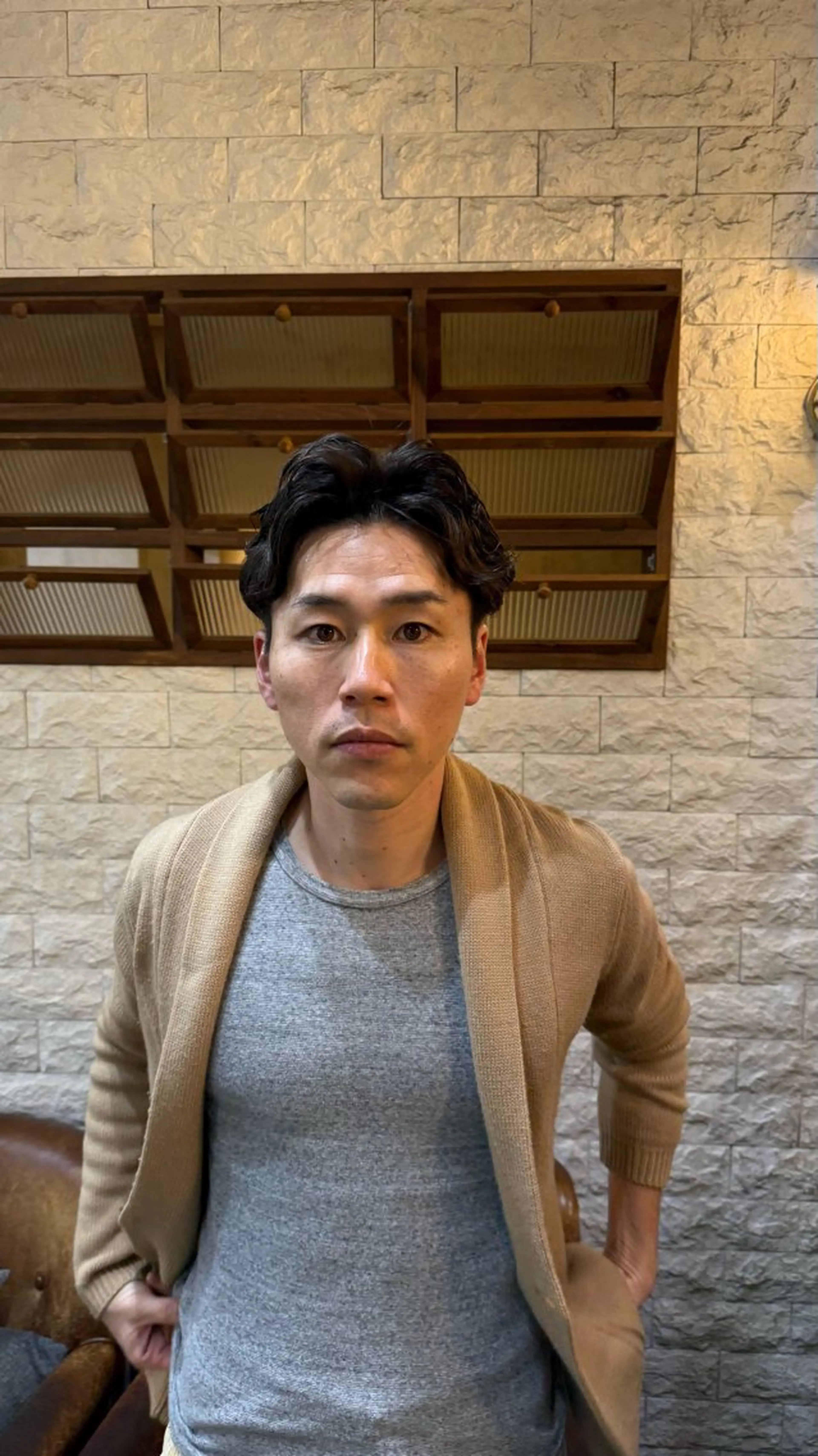 パーマ カット パーマ メンズパーマ✨️/ 縮毛カラー🫧あきはのヘアスタイル