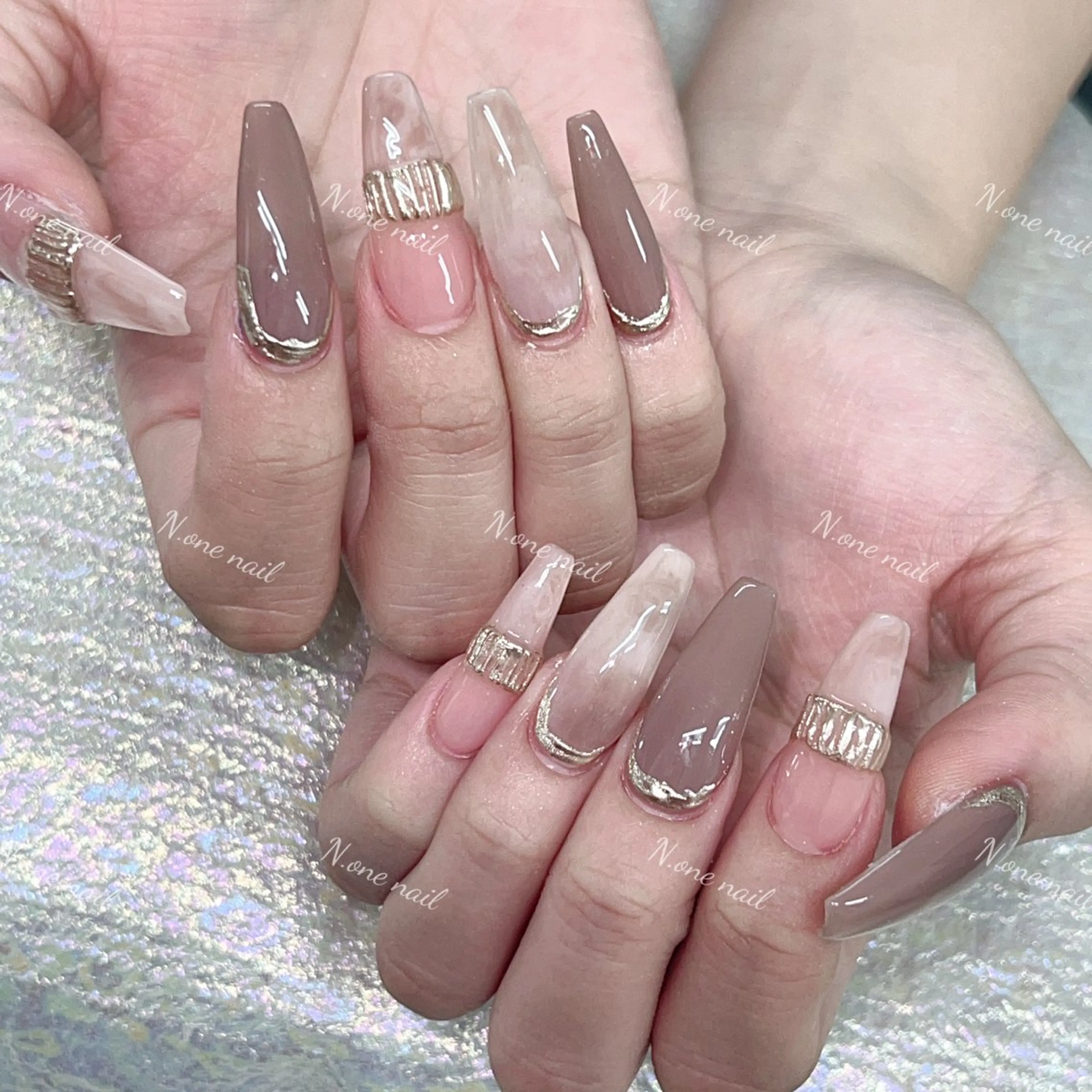 ネイル 長いだし/スカルプ/ パラシェルN.oneのネイルデザイン