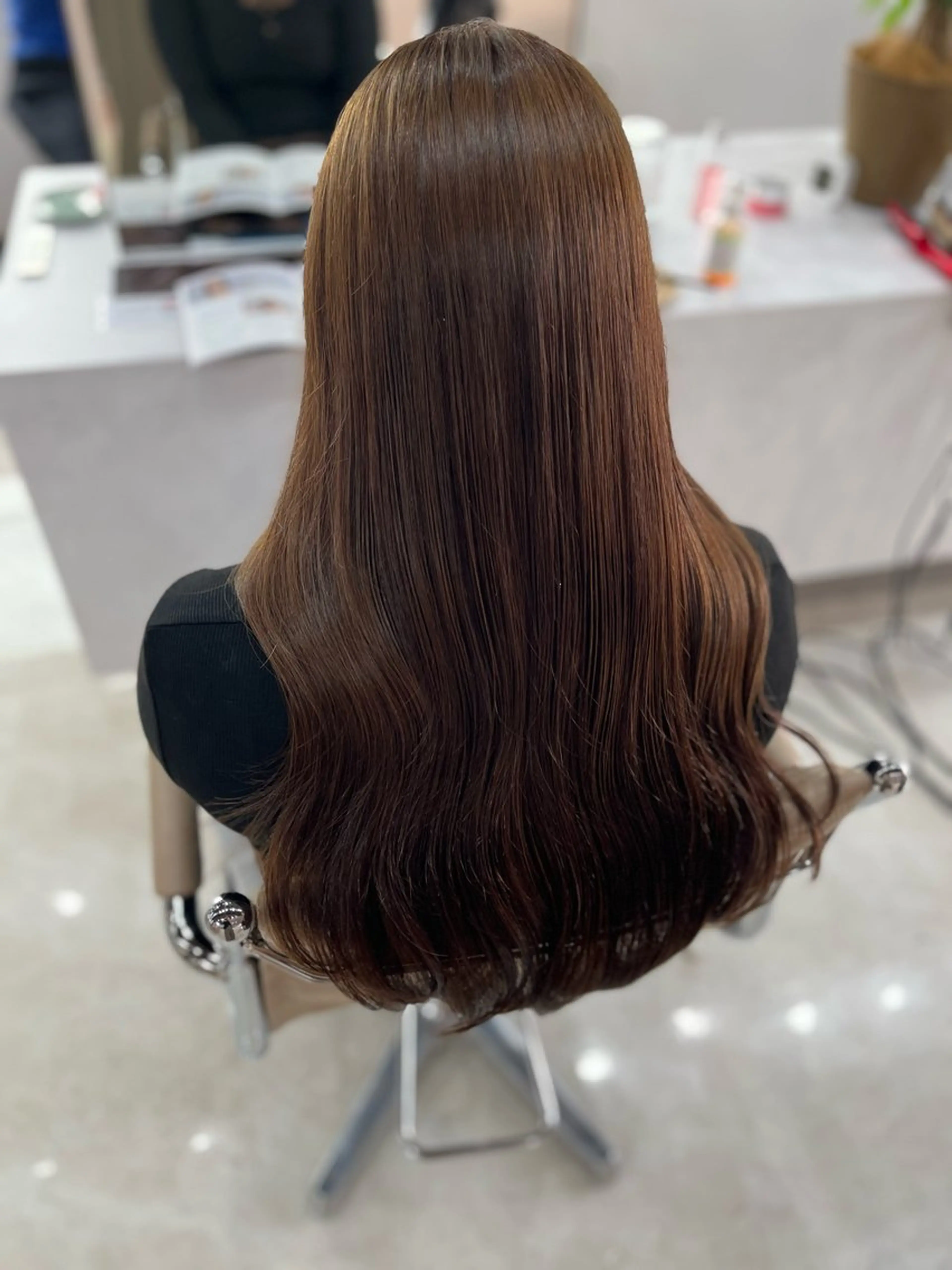 ロング カラー ベージュカラー ヘーゼル カット ヘアカラー トリートメント 🫧ぷる艶カラー🫧 Yuubi🦩のヘアスタイル