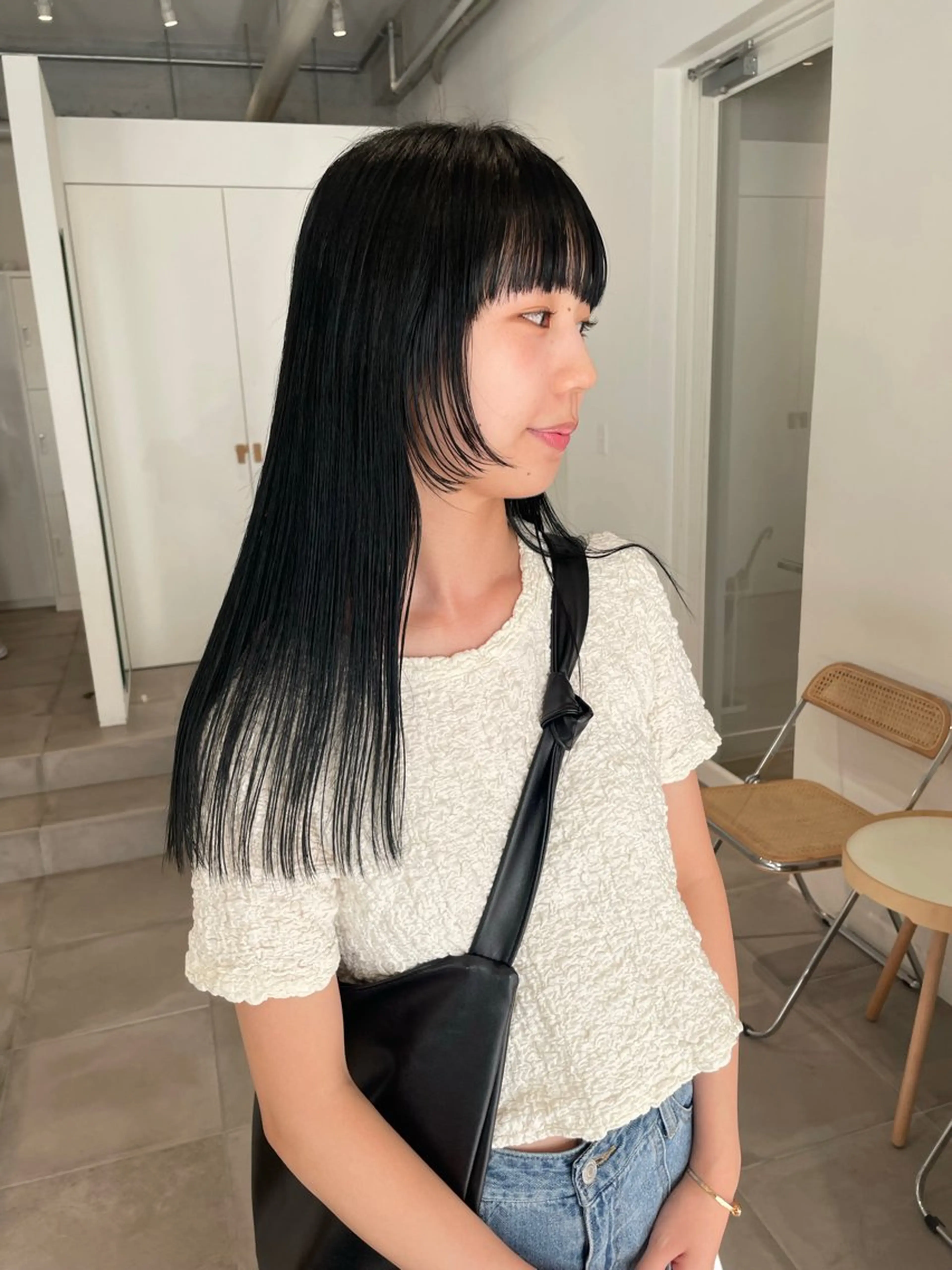 ロング カラー 透明感カラー カット ヘアカラー 土川 陽菜のヘアスタイル