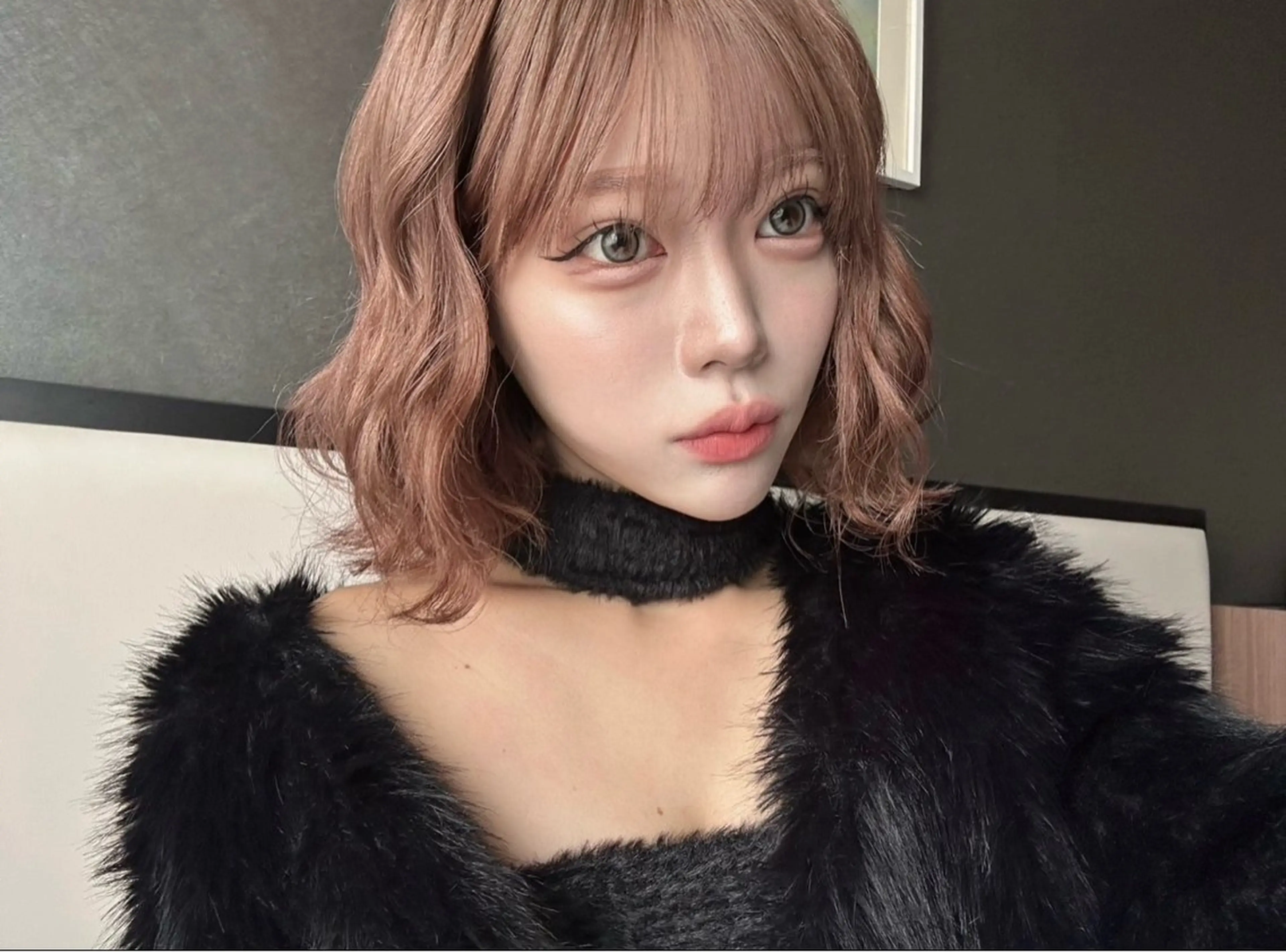 ロング カラー ベージュカラー ブリーチ ピンクカラー ピンクベージュ ヘアカラー 渋谷/ALBUM \ＭＡＹＡのヘアスタイル