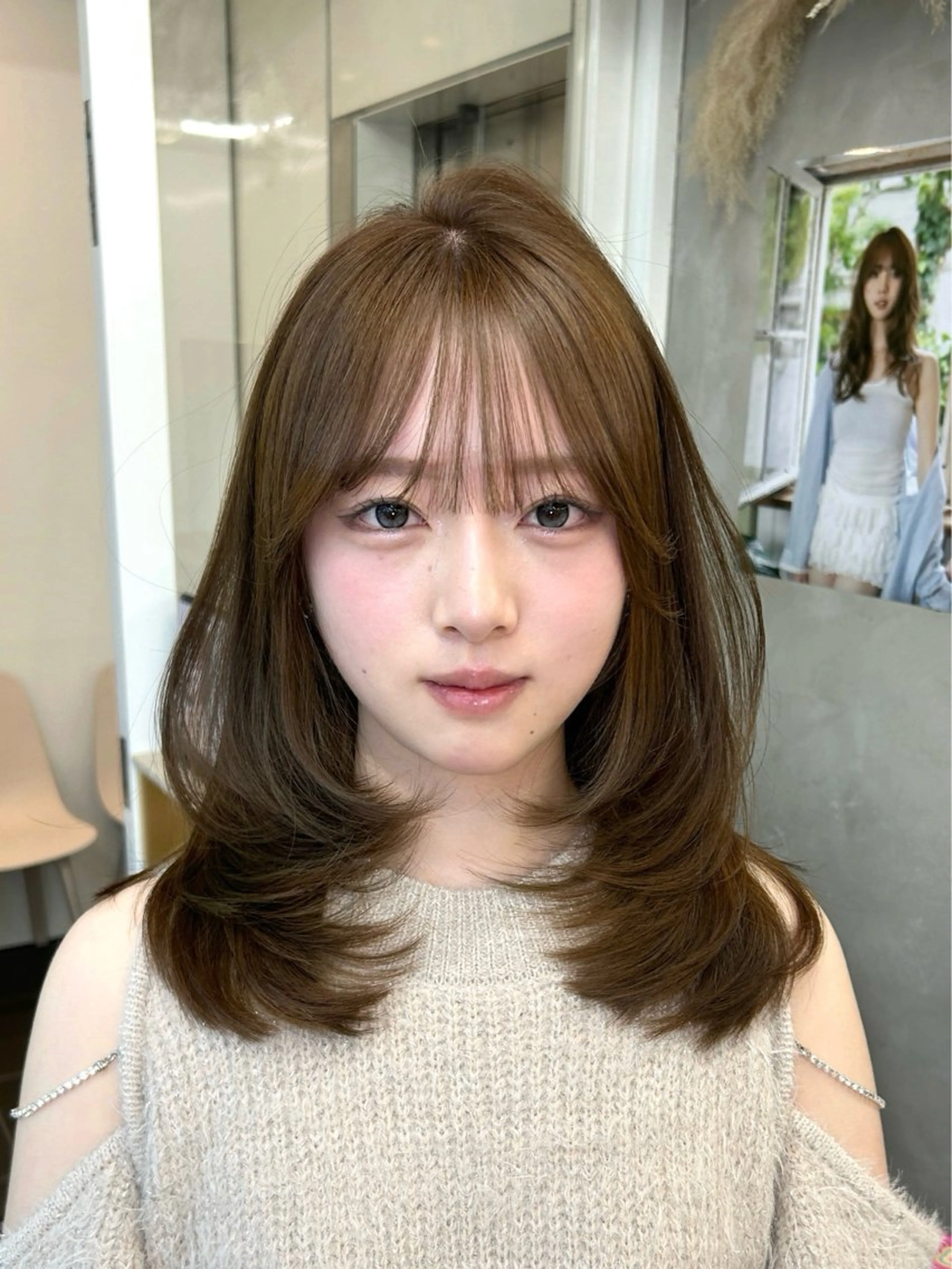 セミロング 💖原宿/韓国ヘア 顔周りカット/Rioのヘアスタイル