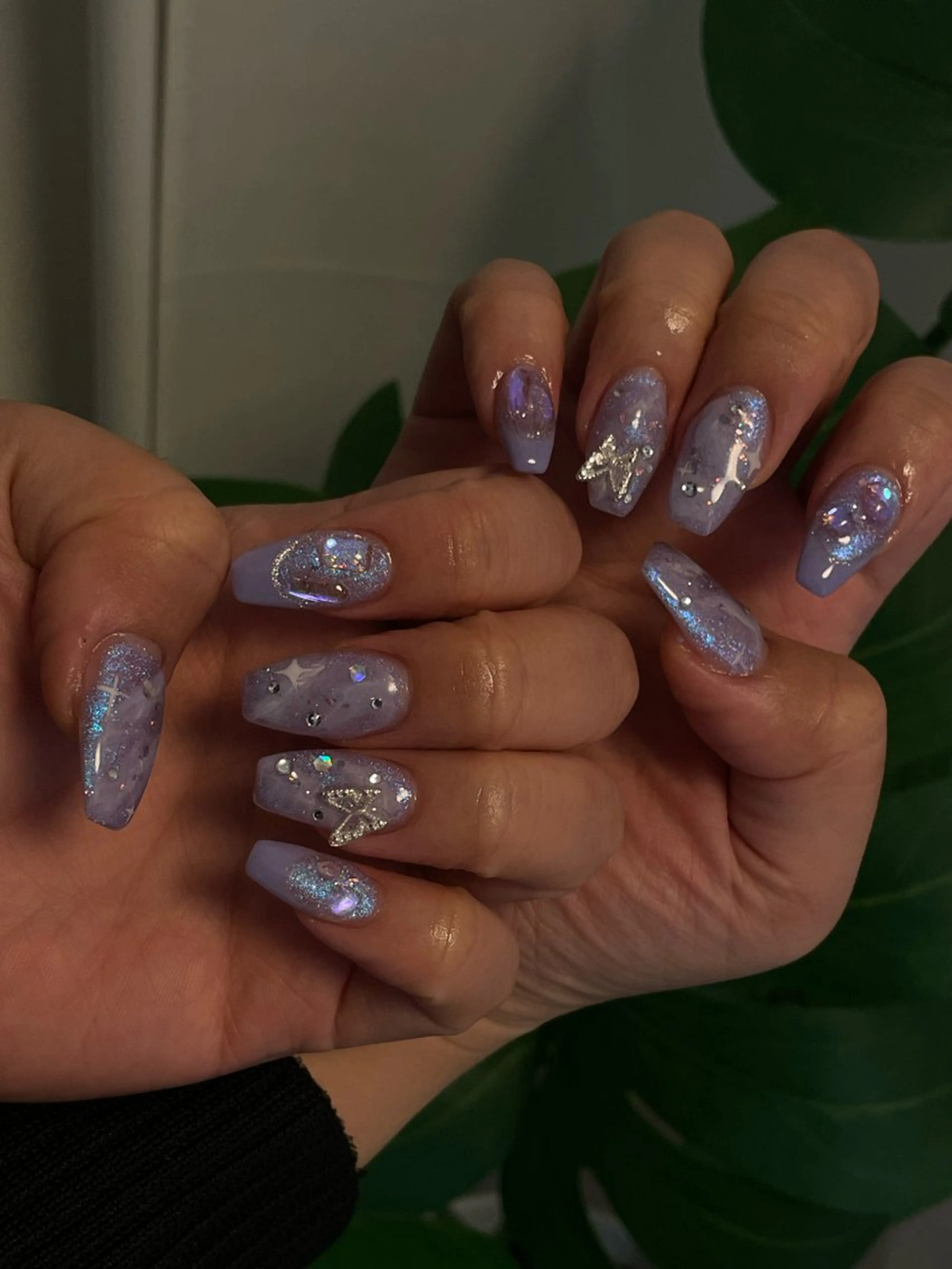 ネイル パステルネイル パープル 春ネイル ワンホンネイル ハンドネイル Nail salon 🎀Angeのネイルデザイン