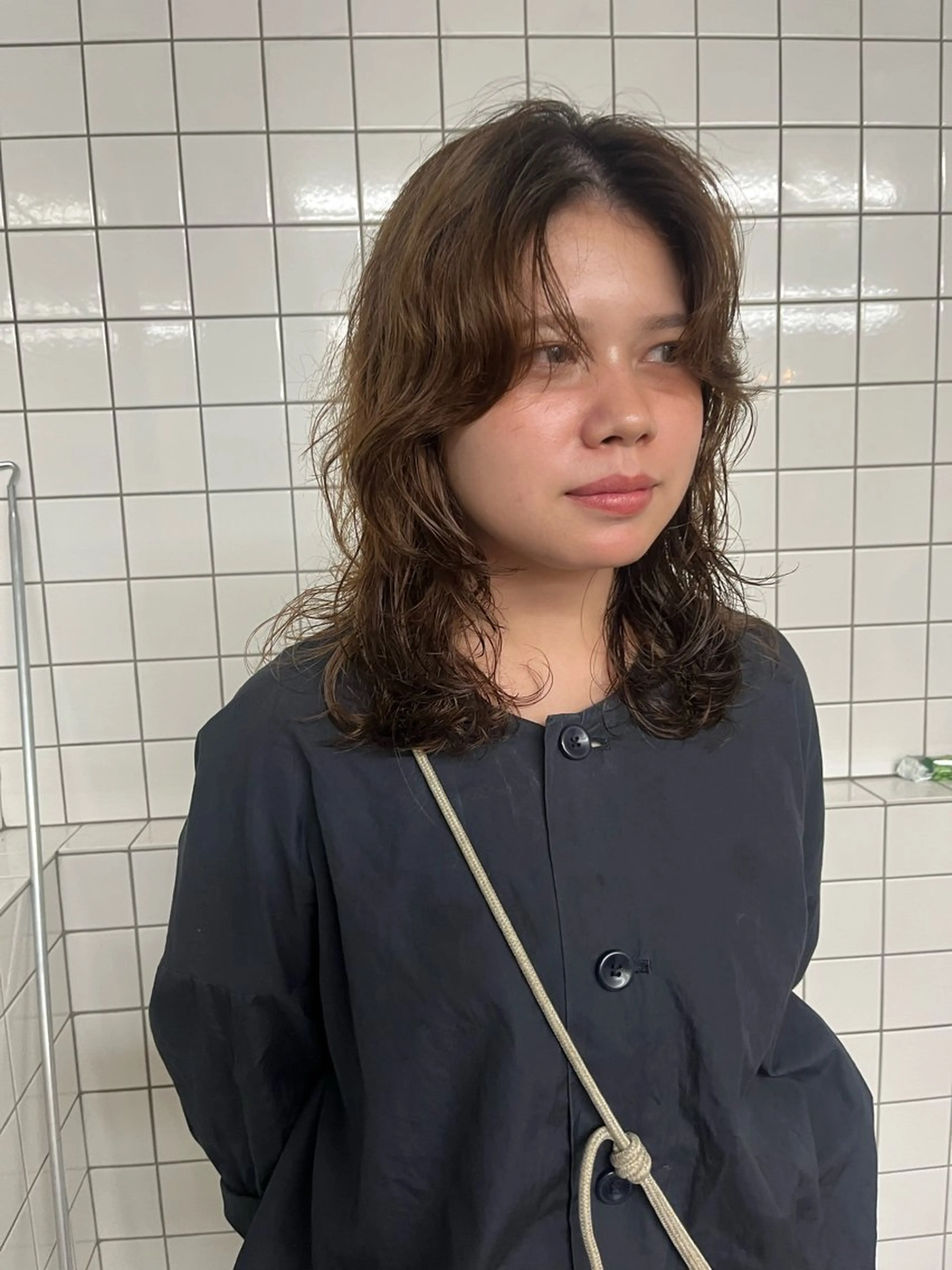 ミディアム パーマ ボブパーマ/パーマ ウルフパーマのヘアスタイル