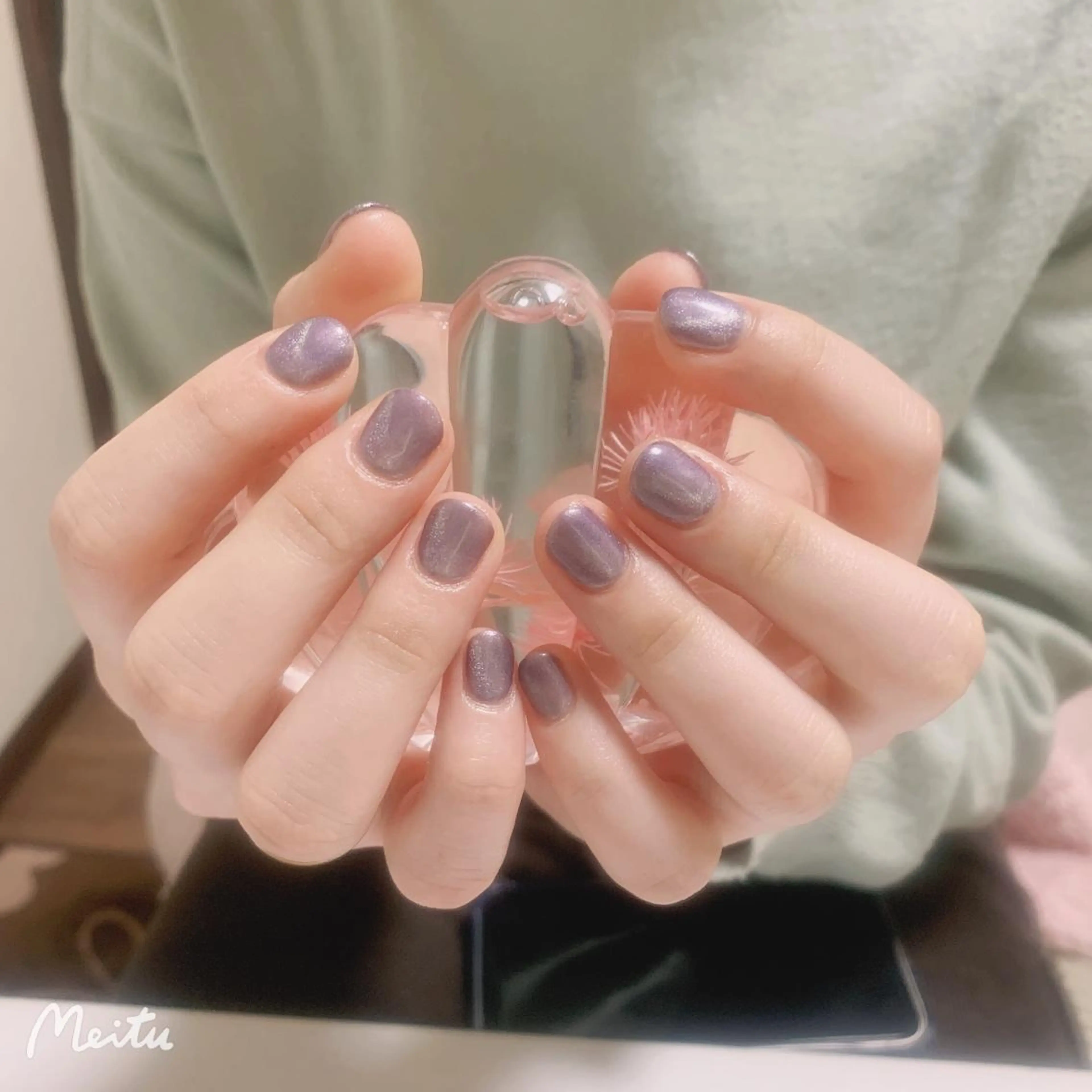 ネイル マグネットネイル ワンカラーネイル 林 ✨syousyouのネイルデザイン