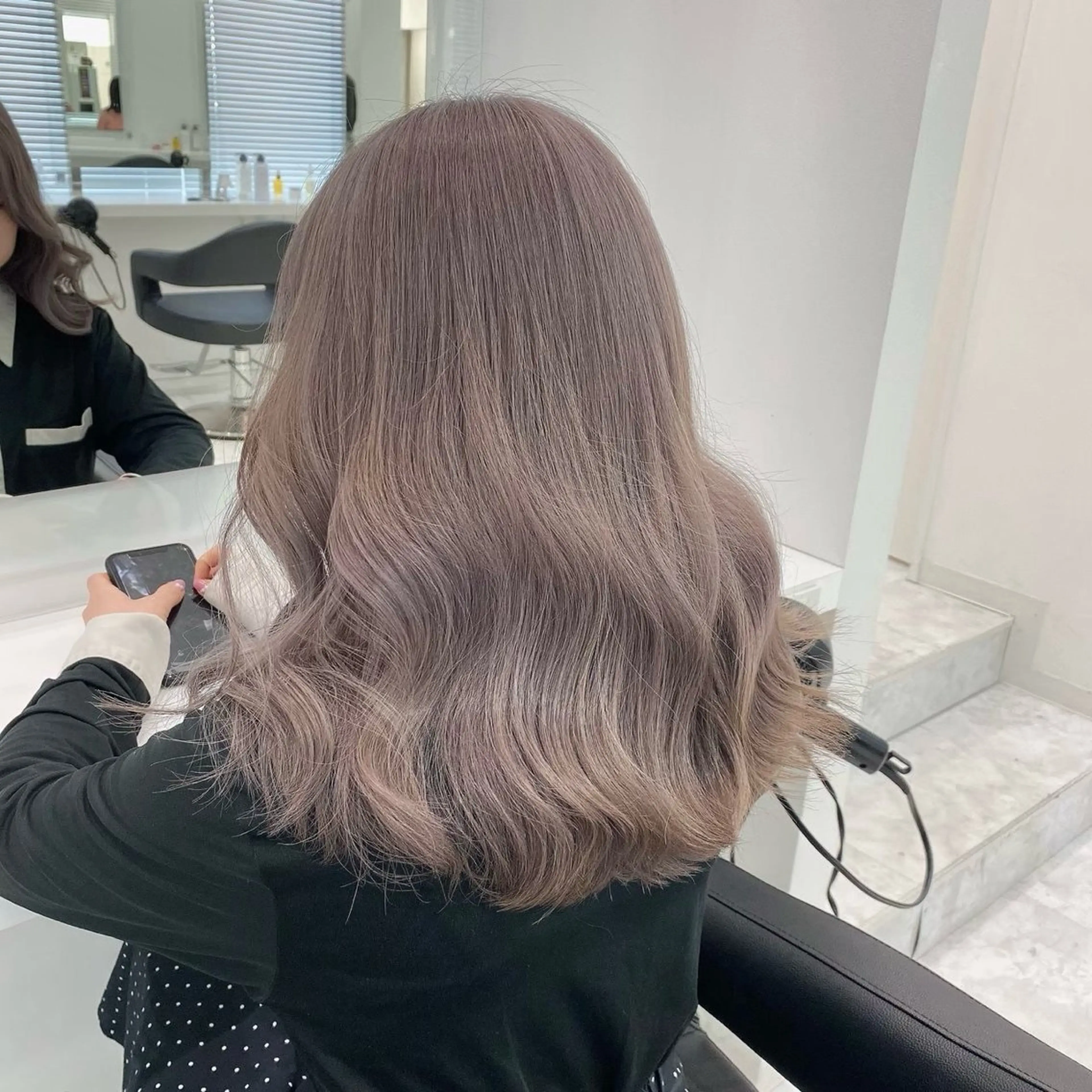 ミディアム カラー ♡ハイトーンブリーチ カラーyuuna♡のヘアスタイル