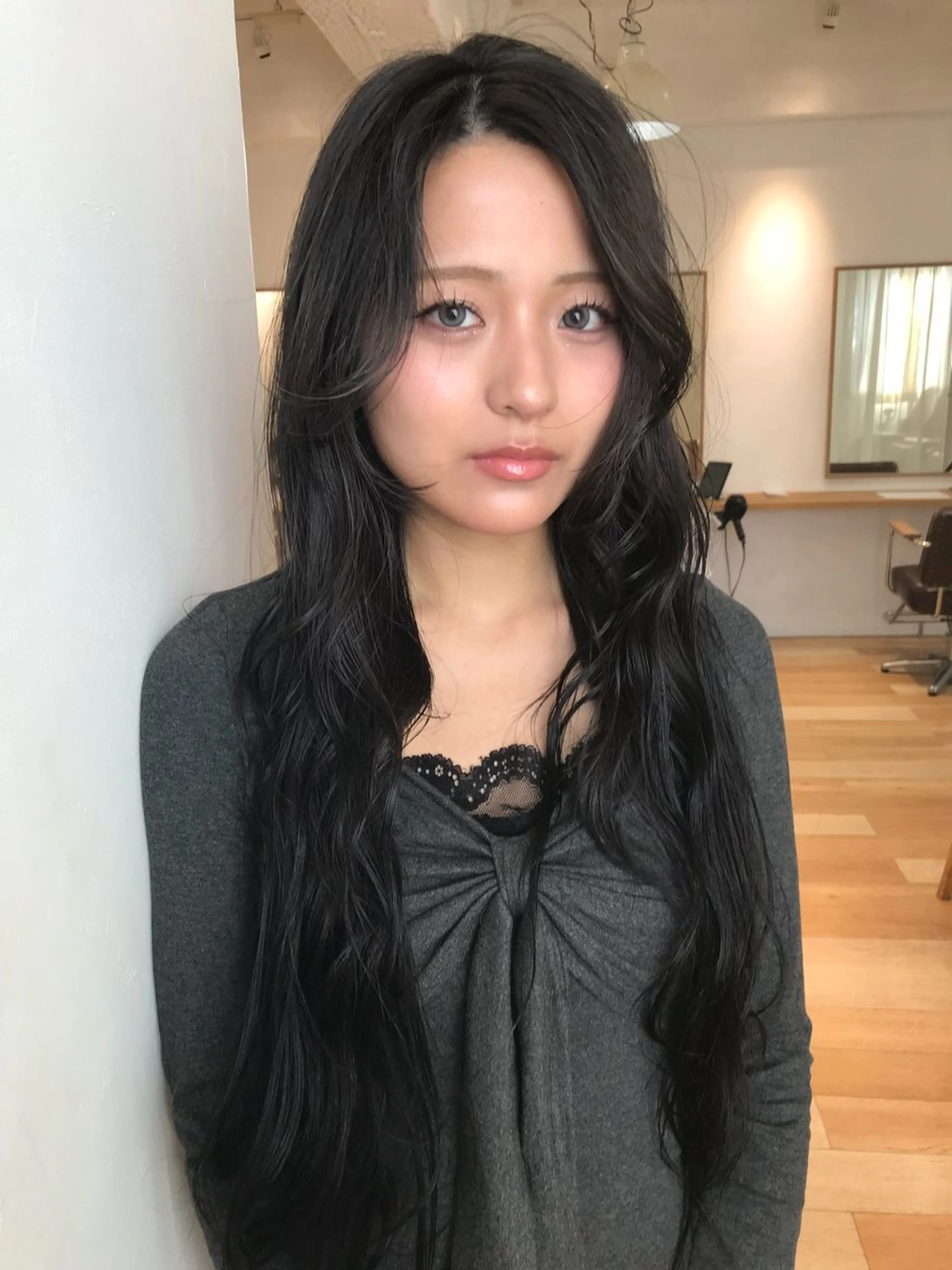 ロング カラー カット トリートメント 赤み消しカラー/ ナチュラル/トモキのヘアスタイル
