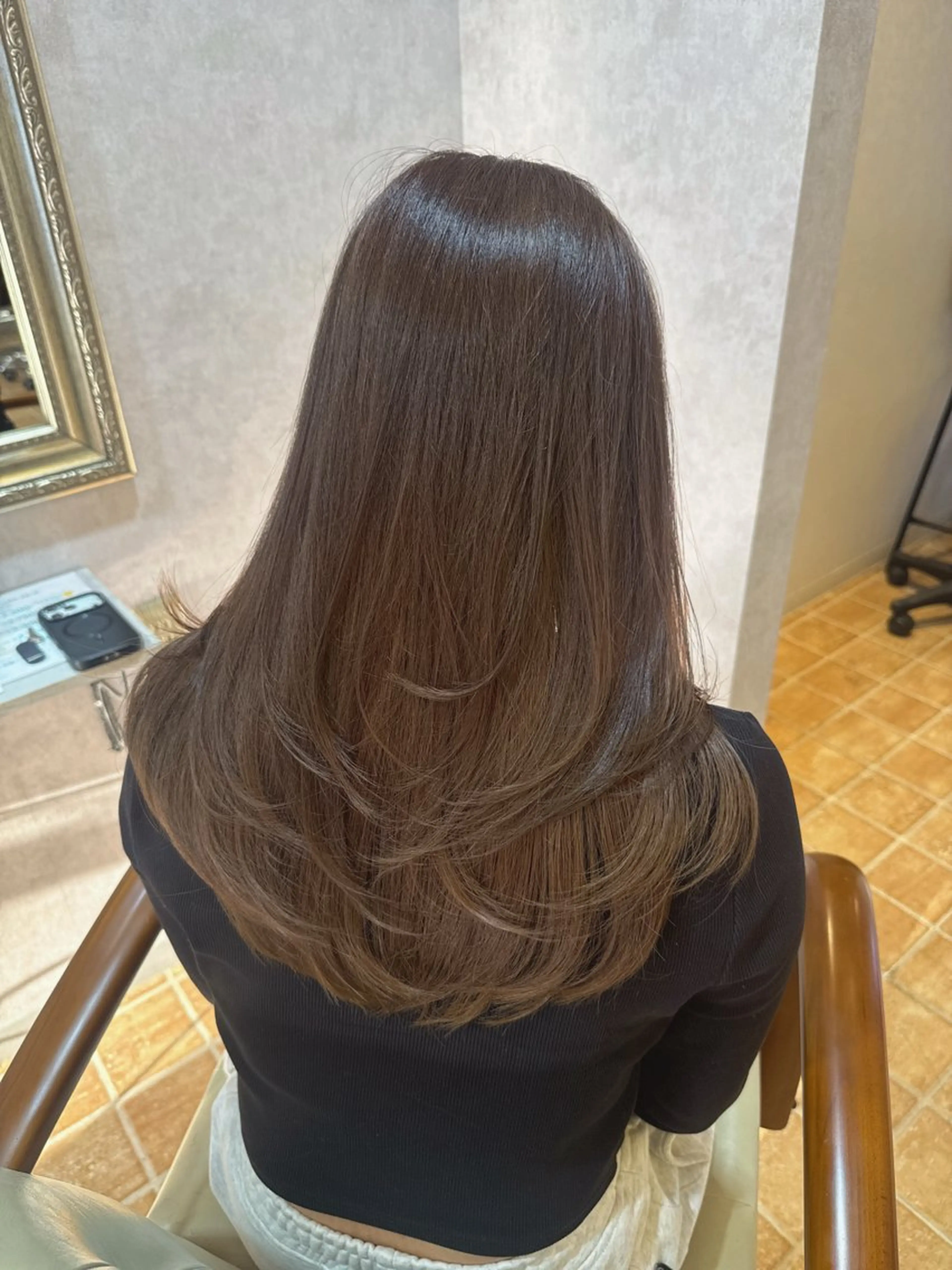 ロング カラー 透明感カラー レイヤーカット カット ヘアカラー トリートメント 星田 美海のヘアスタイル