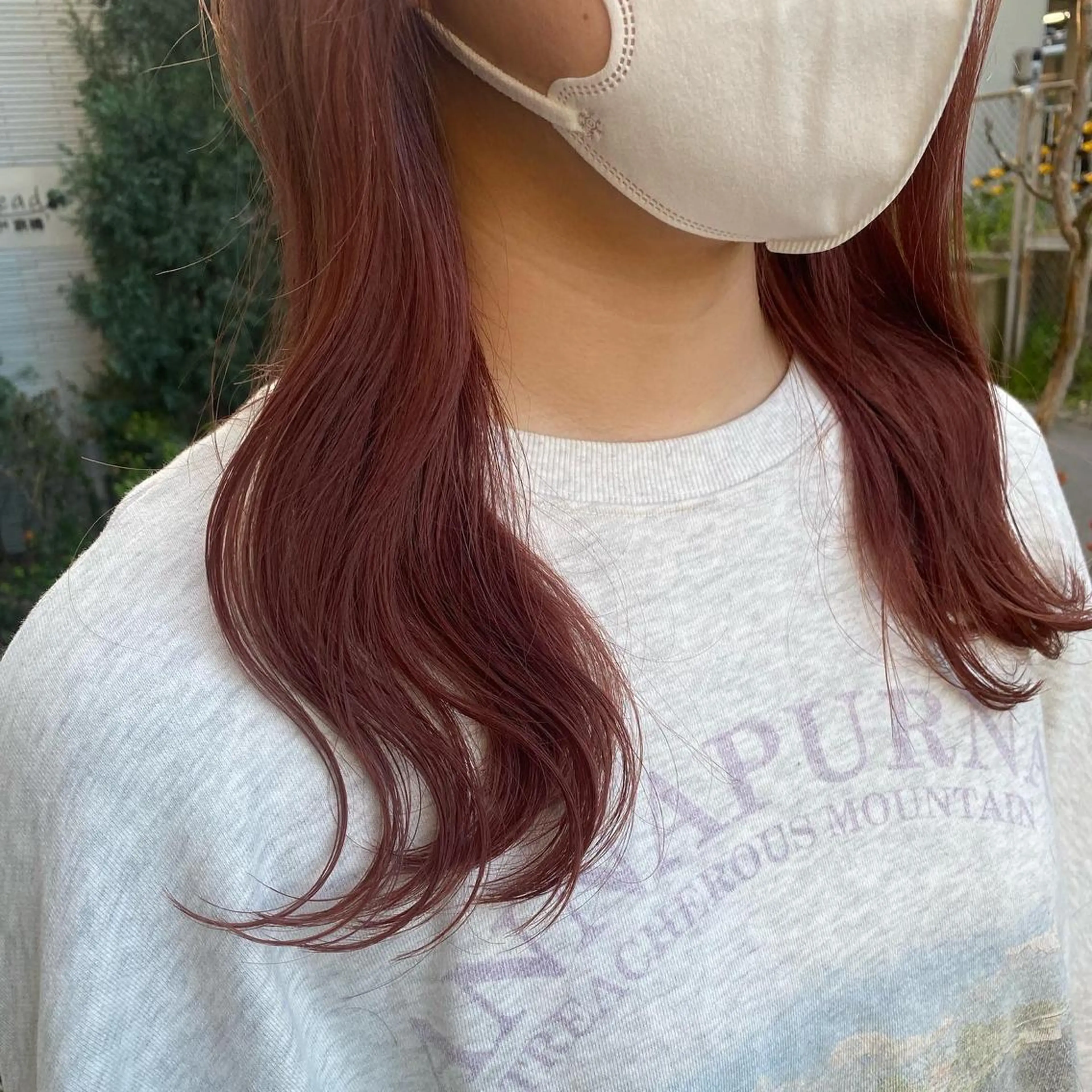 セミロング ピンクブラウン 片平 帆香のヘアスタイル