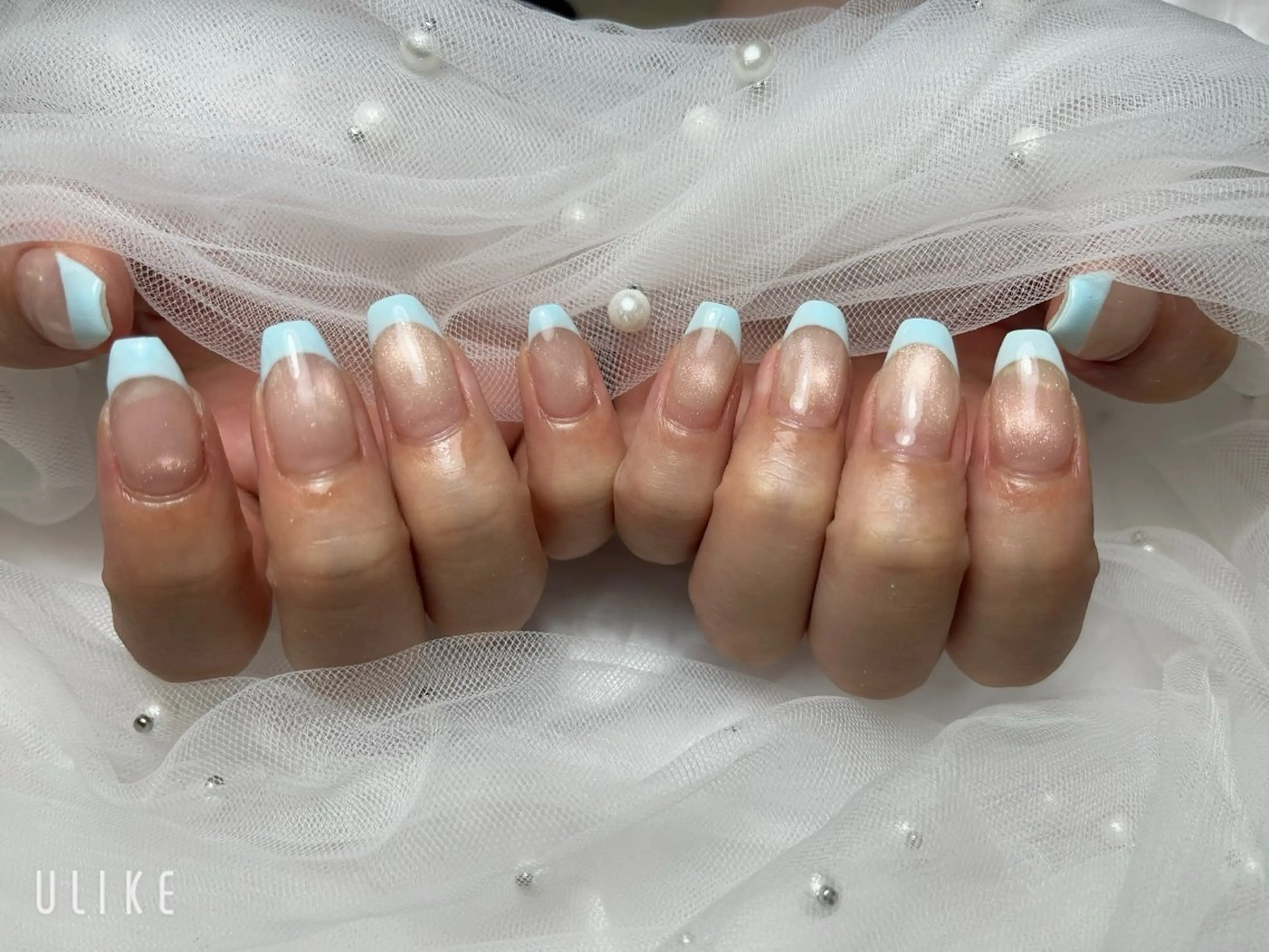 ネイル フレンチネイル マグネットネイル ハンドネイル 本町/北浜peTiT sayakaのネイルデザイン