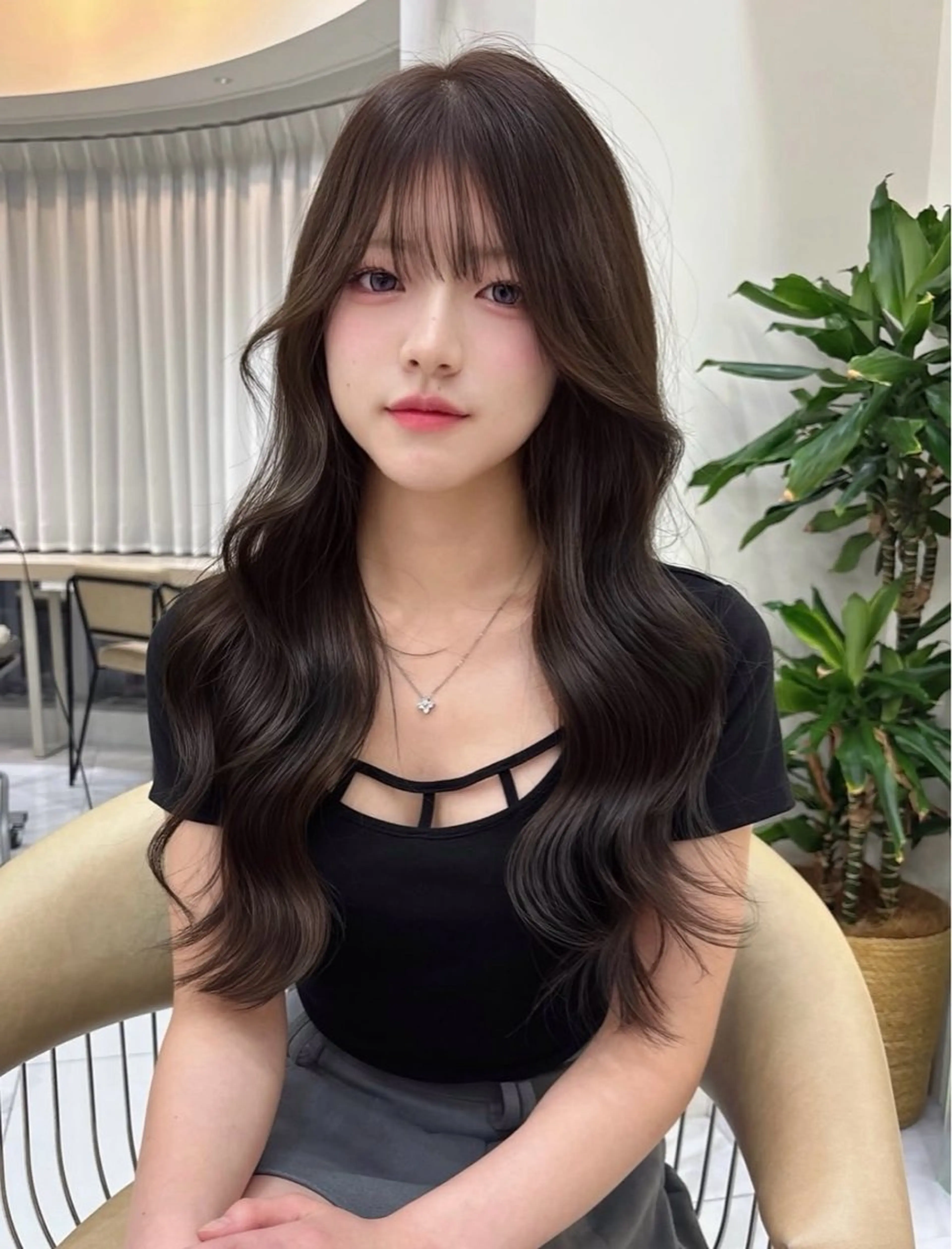 ロング カット ヘアカラー トリートメント ブリーチなし 透明感カラー/松沢のヘアスタイル