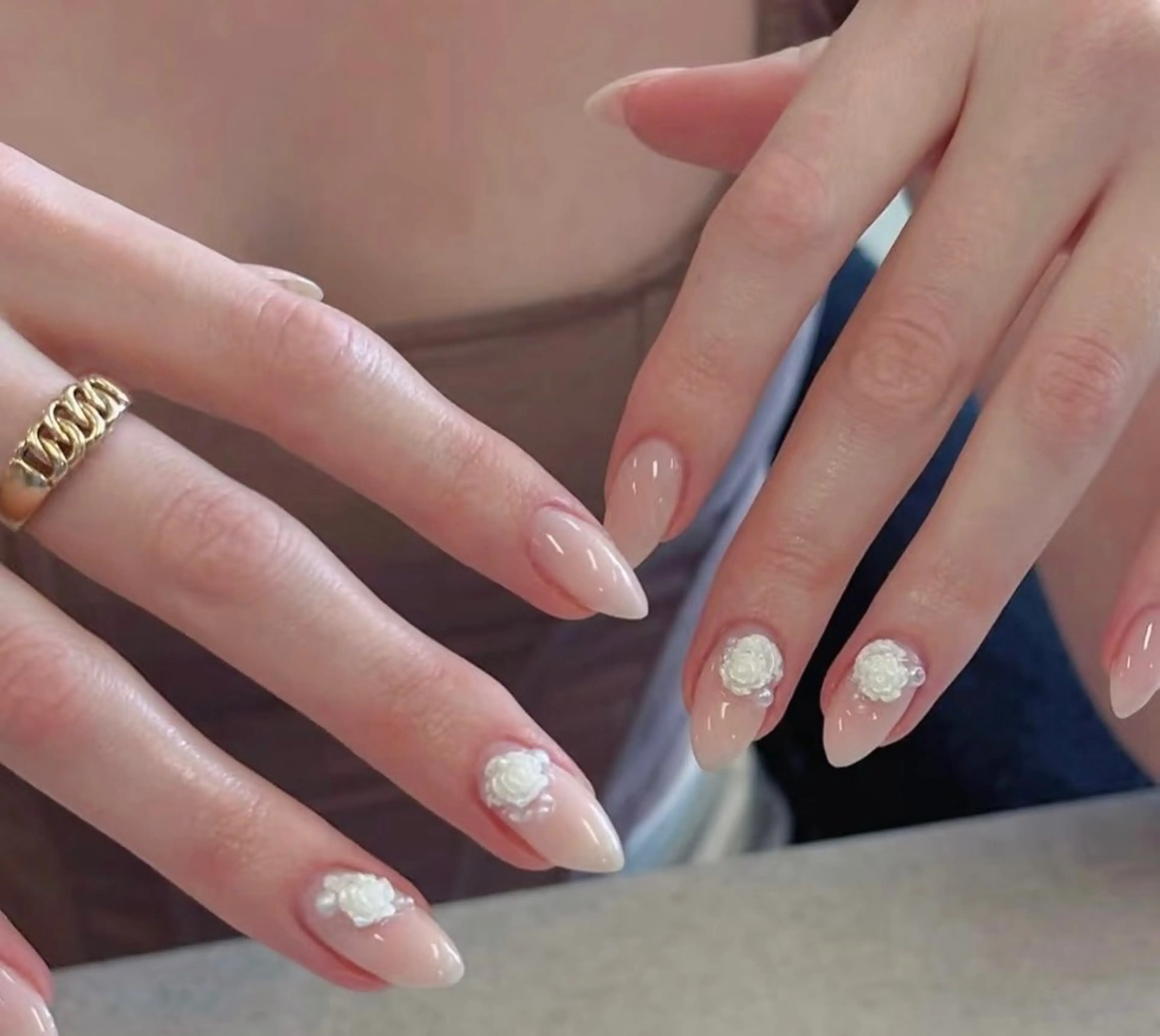 【チップスカルプ】長さ出しちゅるんワンカラー+2個無料パーツの写真