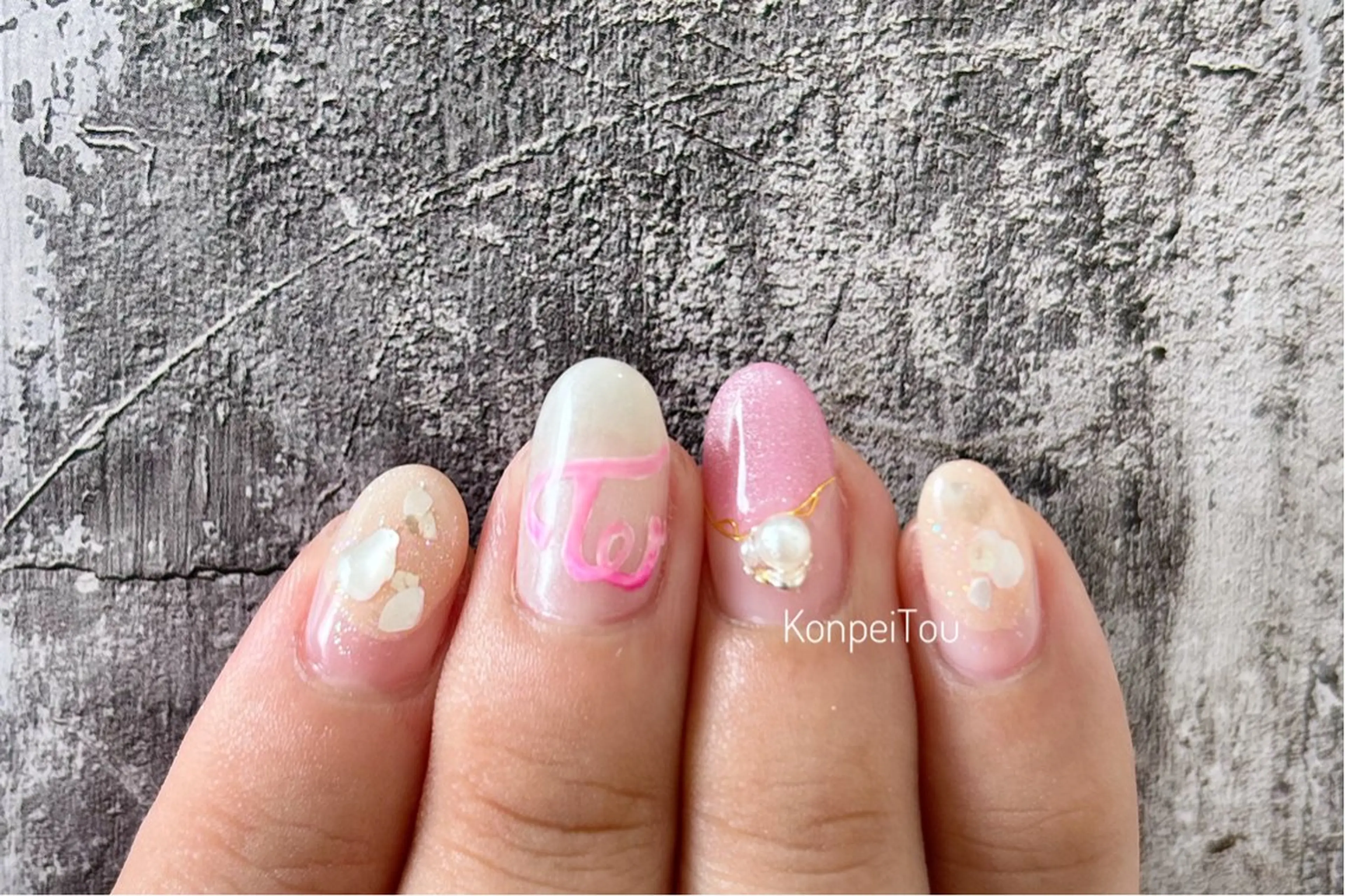ネイル ハンドネイル おうちのネイルサロン konpeiTou〜こんぺいとう〜所属・おうちのネイルサロン KonpeiTouのネイルデザイン