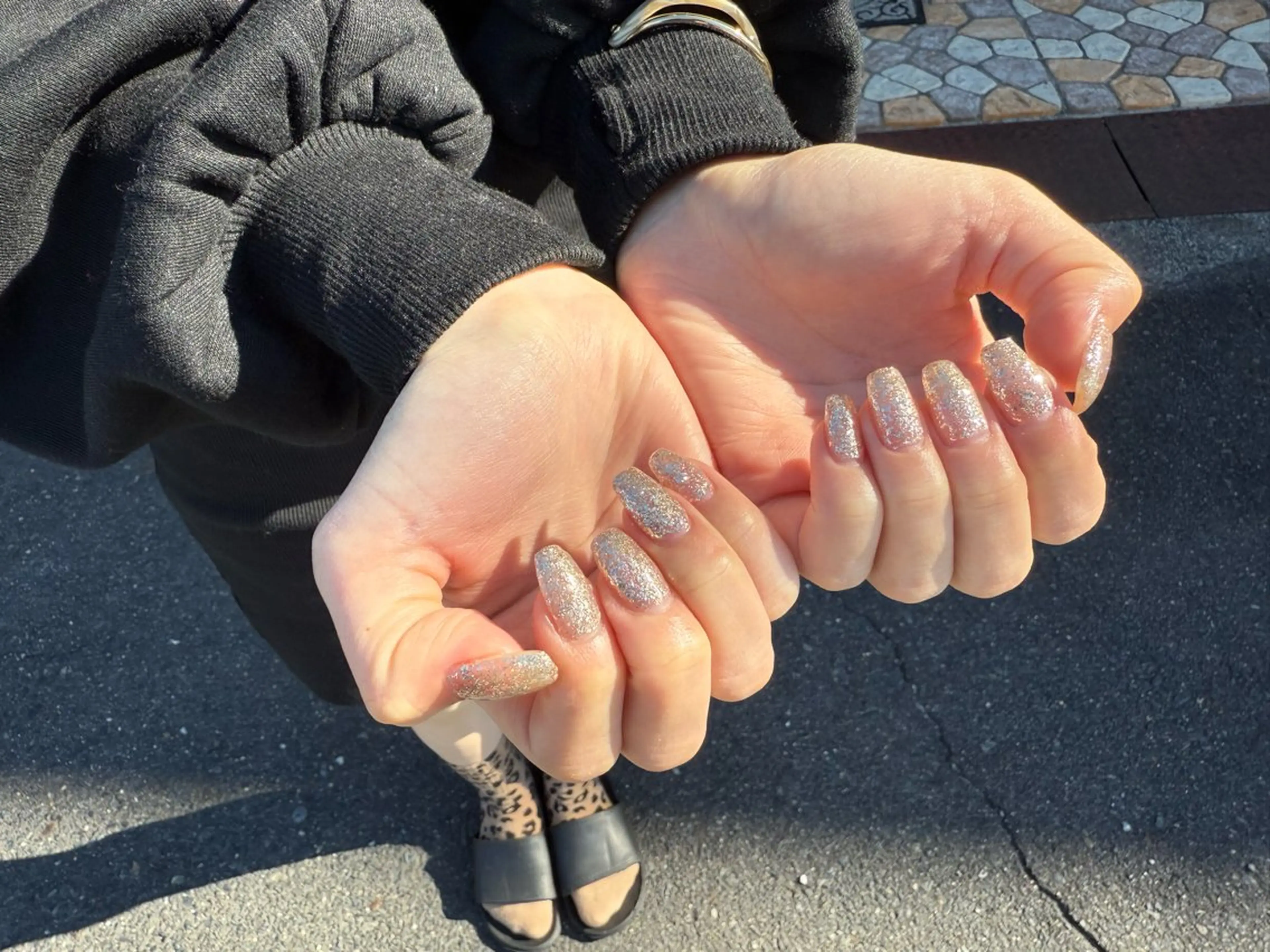 ネイル ラメ(グリッター) ワンカラーネイル シンプルネイル ハンドネイル Ameria➕ Amiのネイルデザイン