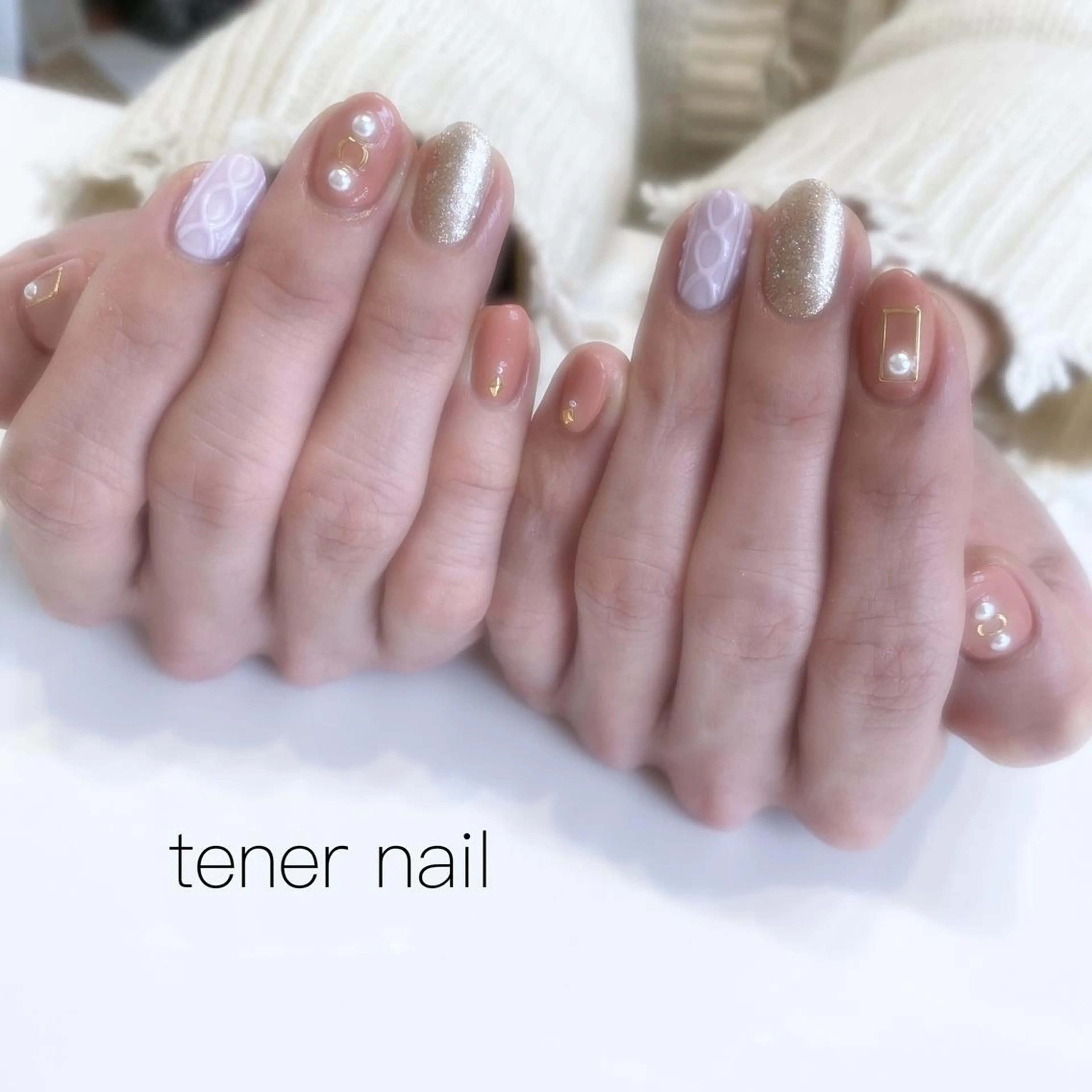 ネイル アートネイル パープル テネルネイル tener nailのネイルデザイン