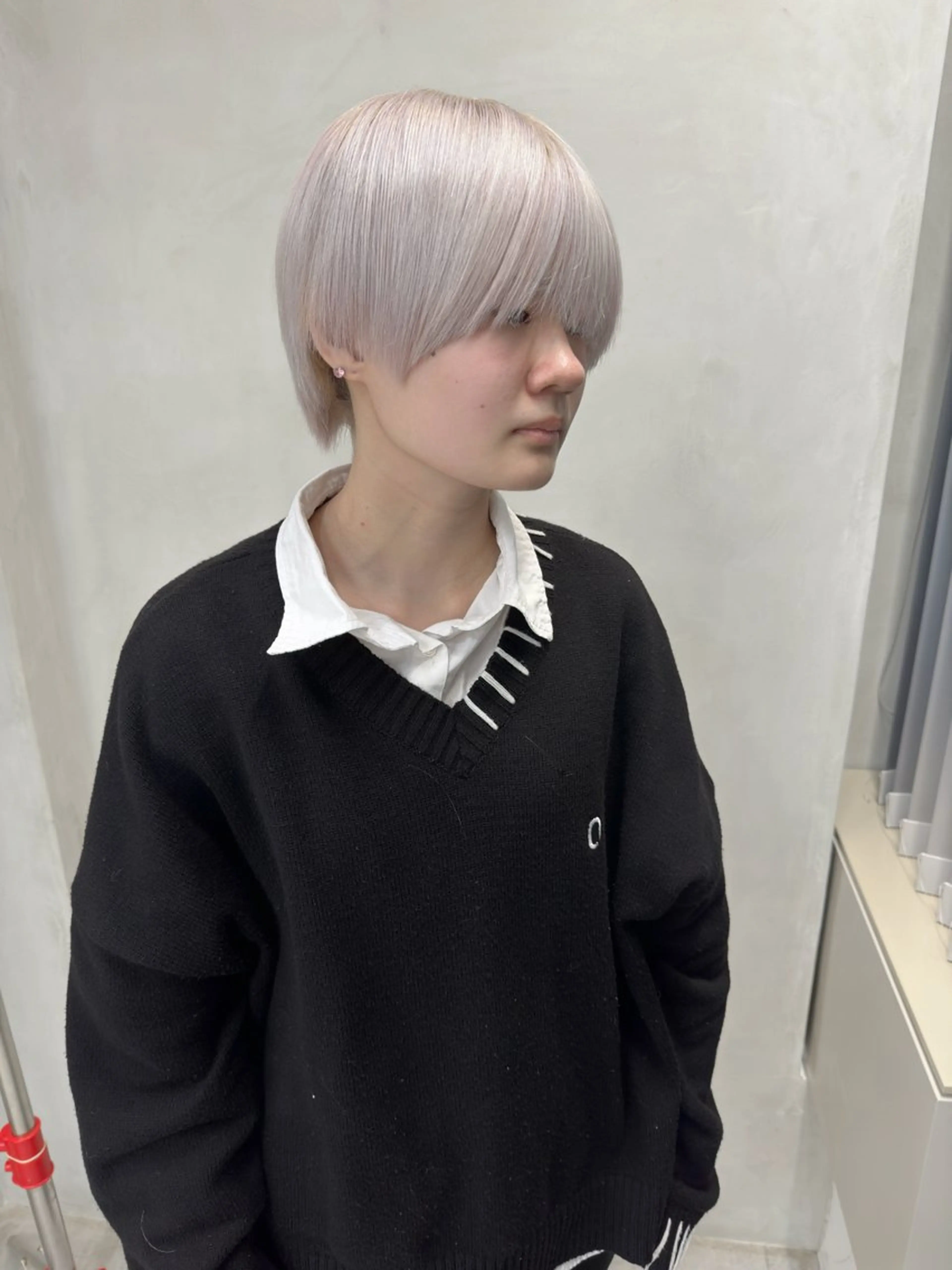 ショート カラー ヘアカラー エフェクトブリーチ /ウルフ/クワさんのヘアスタイル