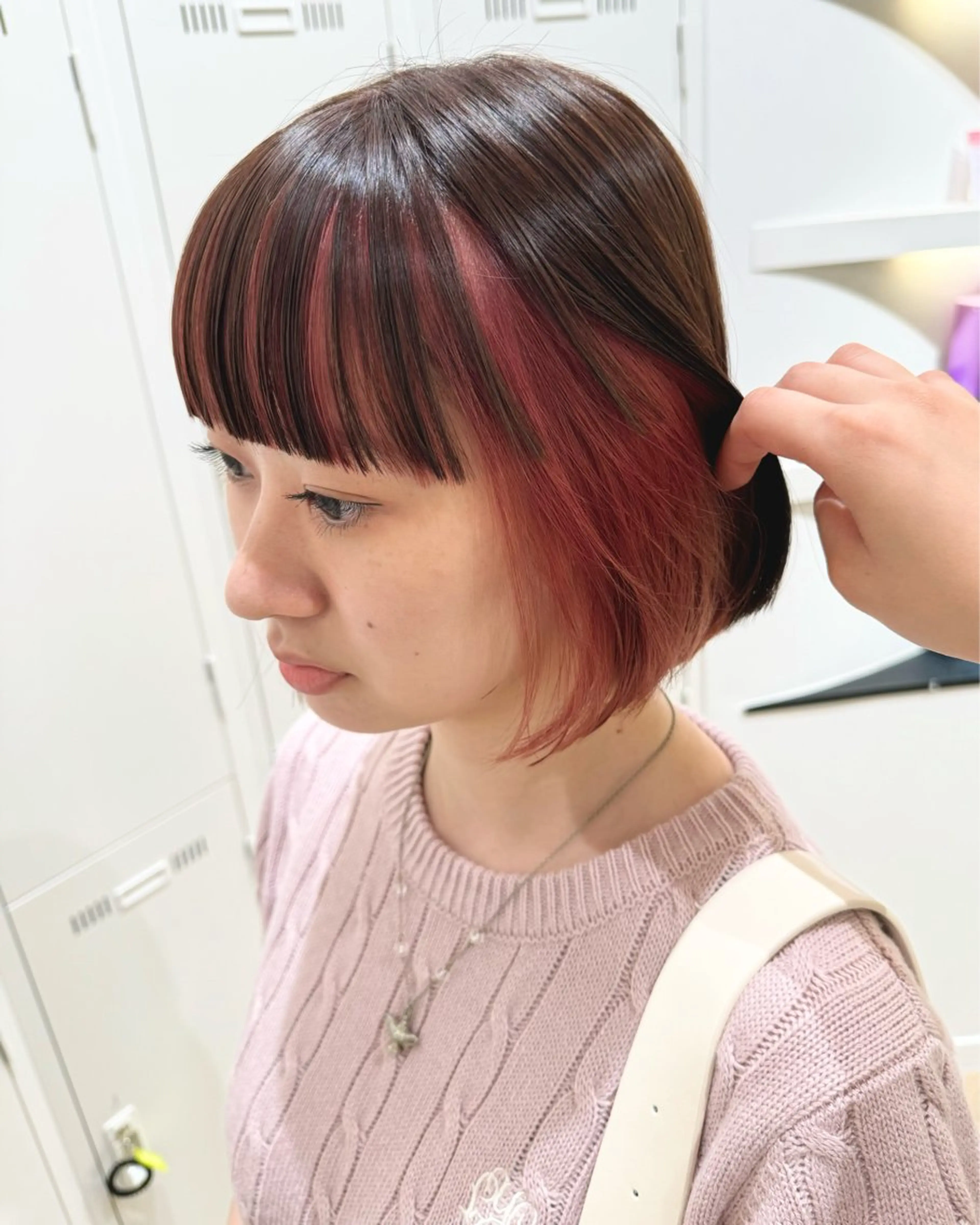 ミディアム カラー 垢抜け/レイヤー/ ハイトーン/アスナのヘアスタイル