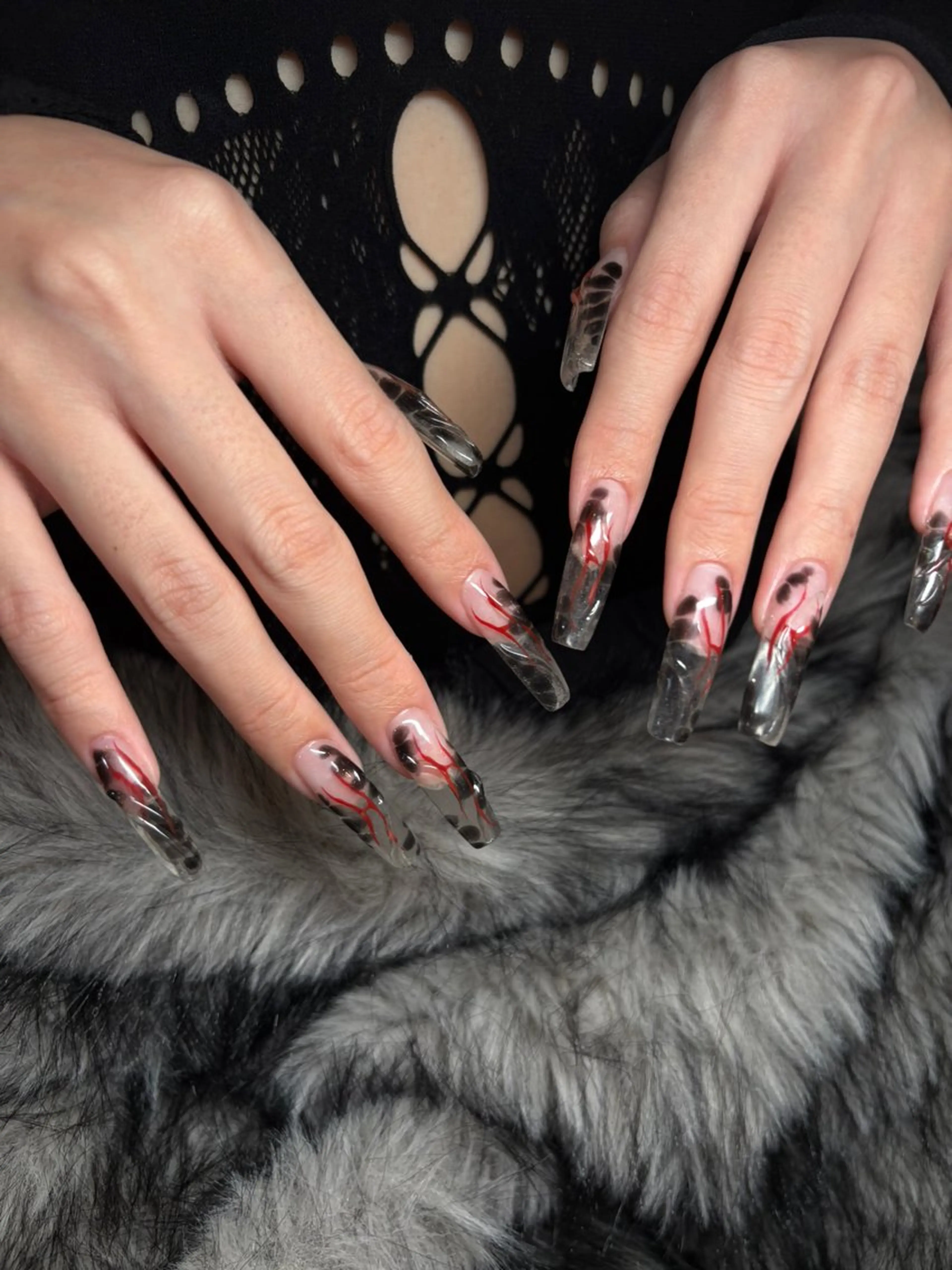 ロング ハンドネイル SEINA_ NAIL🐈‍⬛💗のネイルデザイン