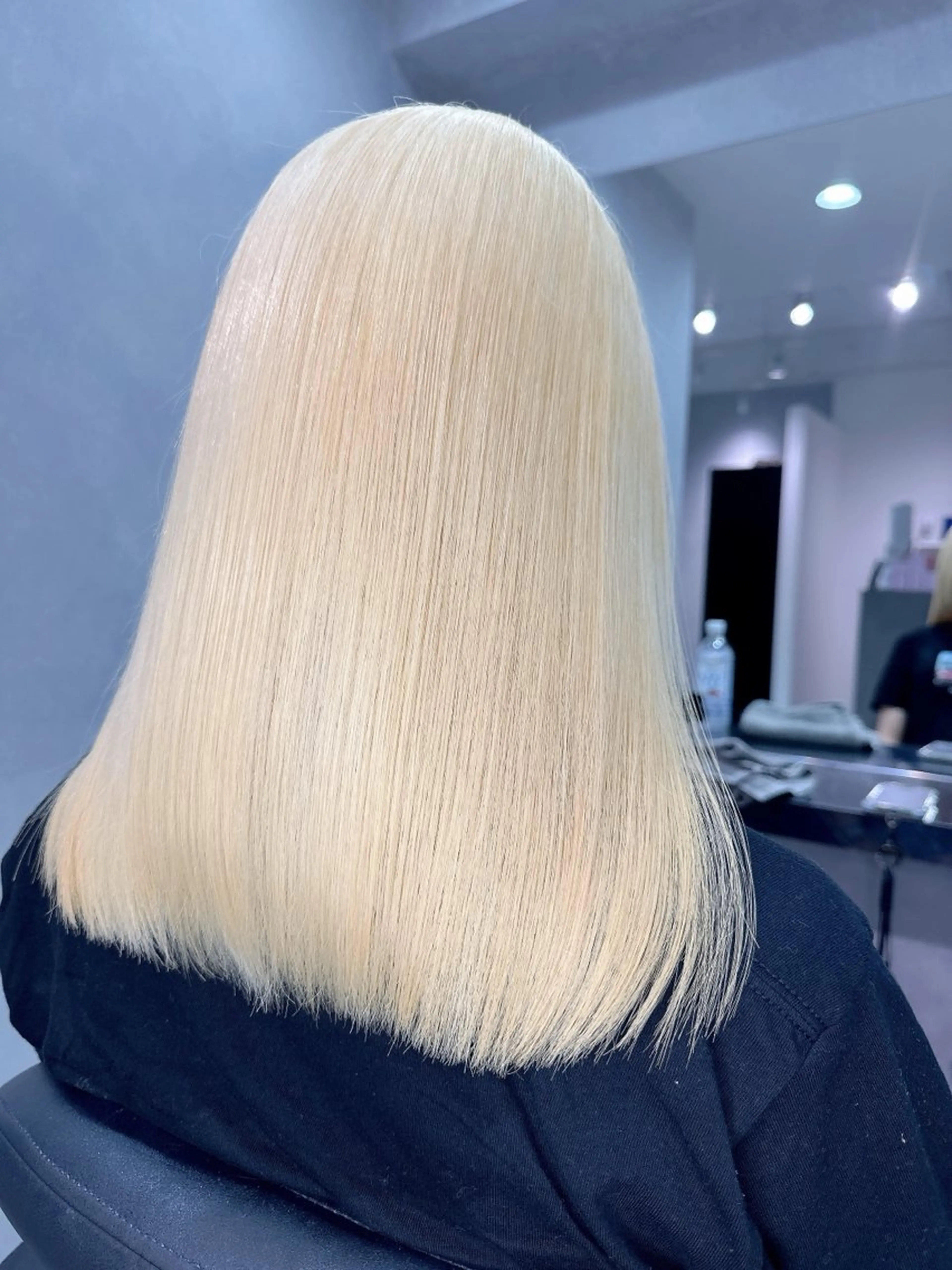 セミロング 伸ばしかけ 髪質改善 縮毛矯正 トリートメント 酸熱トリートメント 縮毛矯正 トリートメント LUANA/千種 竹内康のヘアスタイル